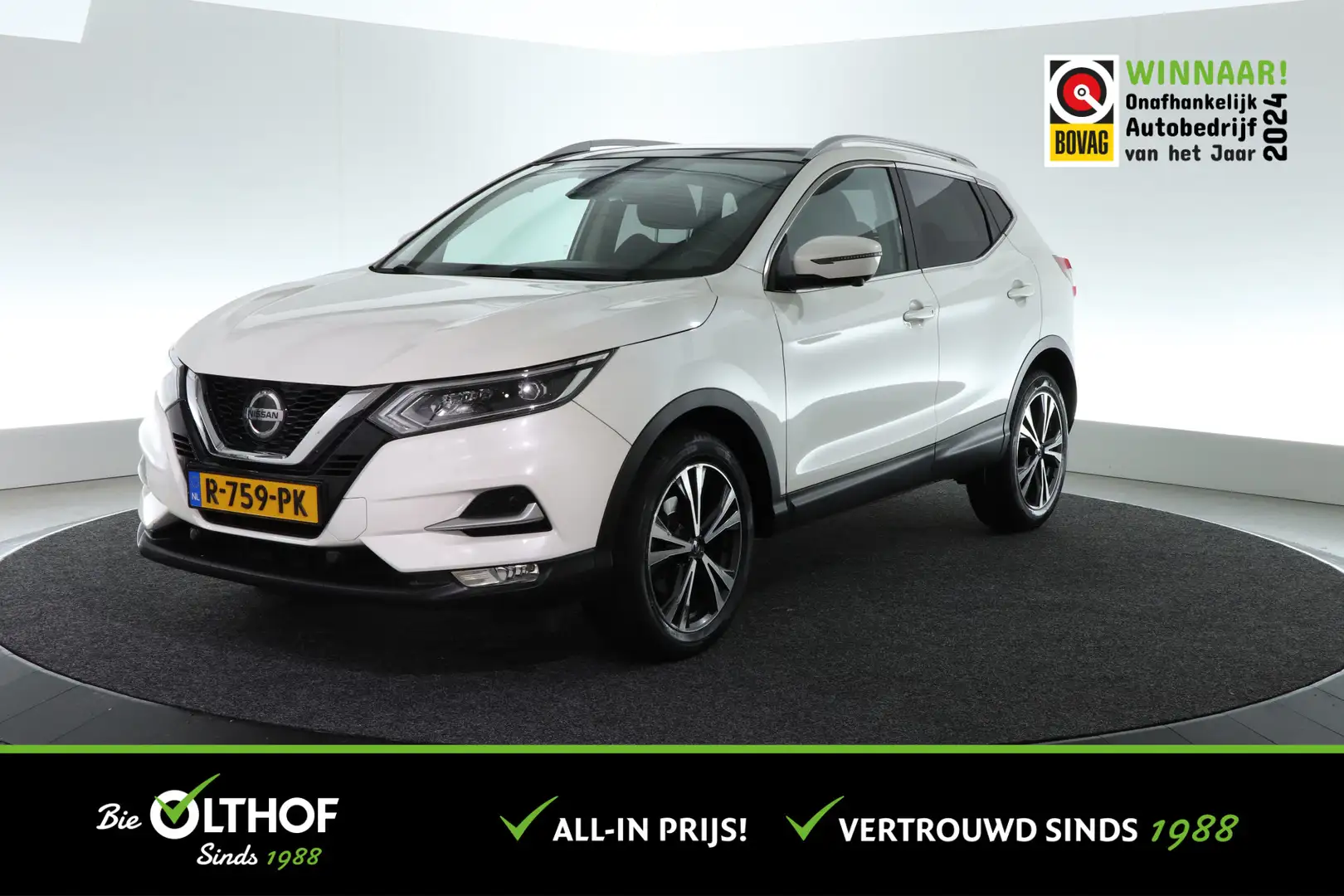 Nissan Qashqai 1.3 DIG-T N-Connecta | AUTOMAAT | PANO-DAK | CARPL Wit - 1