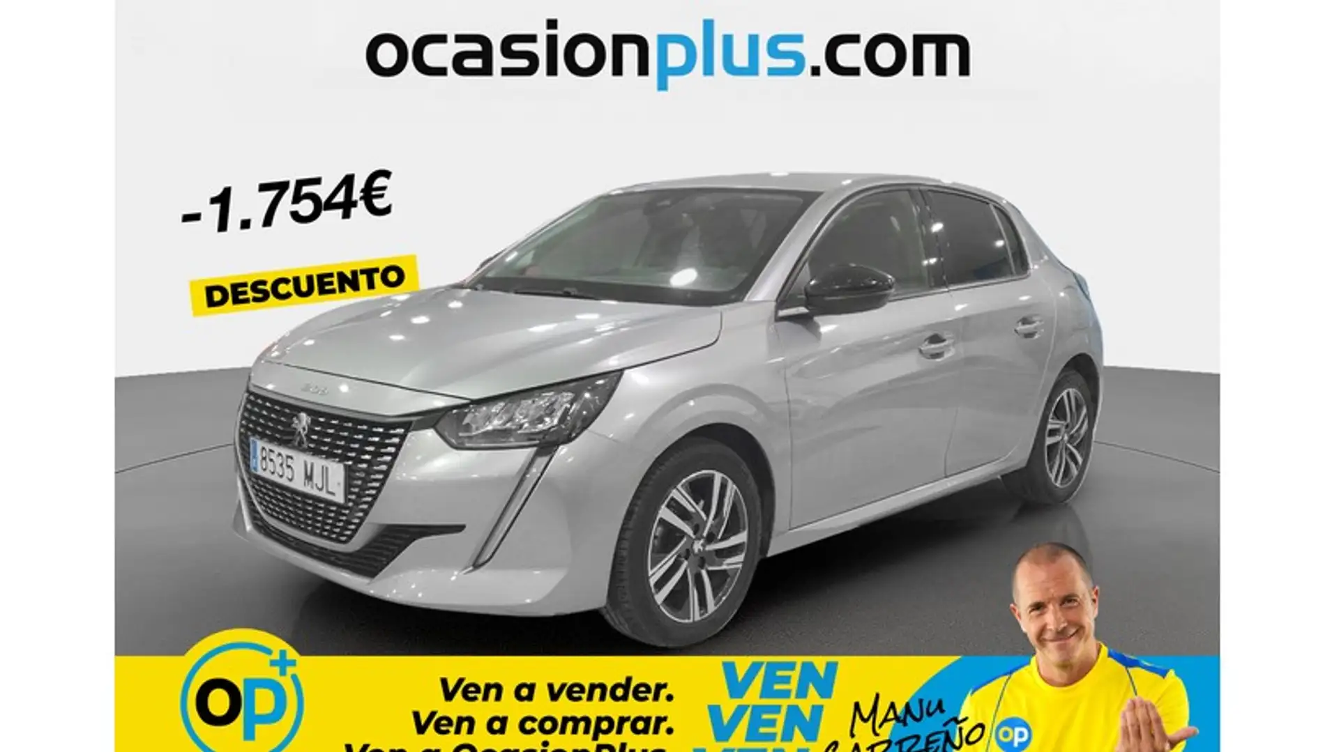 Peugeot 208 1.2 Puretech S&S Allure 100 Gris - 1
