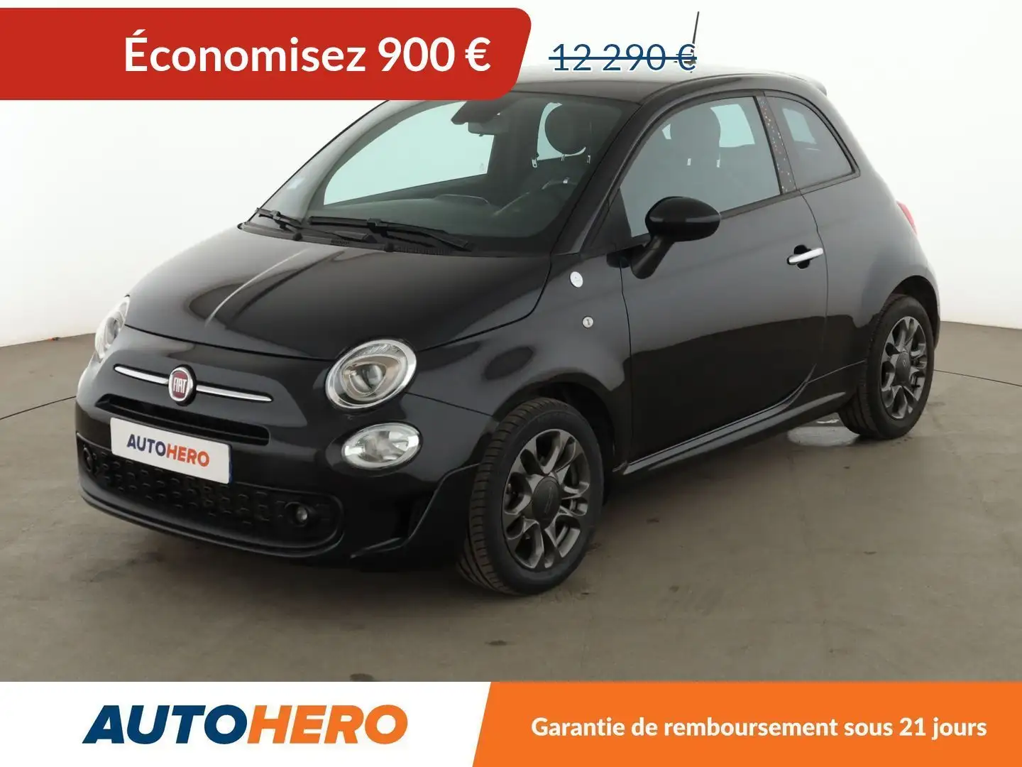 Fiat 500 1.0 Hybride BSG Hey Google Noir - 1