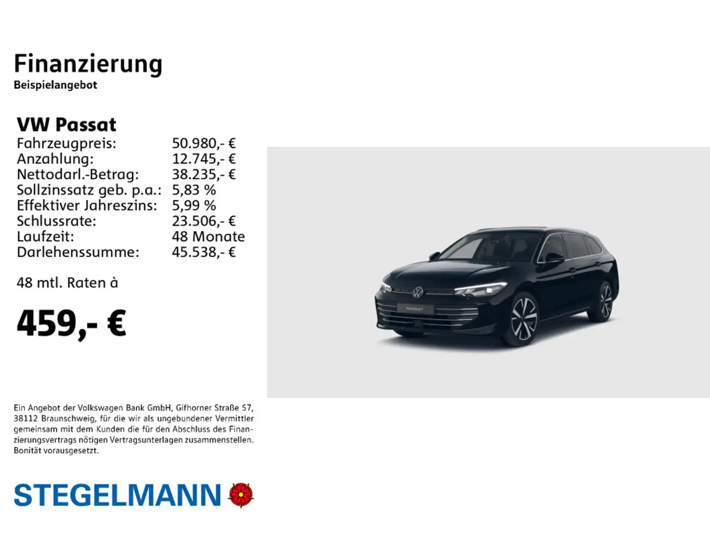 Volkswagen Passat Variant Passat 2,0 l TDI SCR 7-Gang-DSG Business Noir - 2