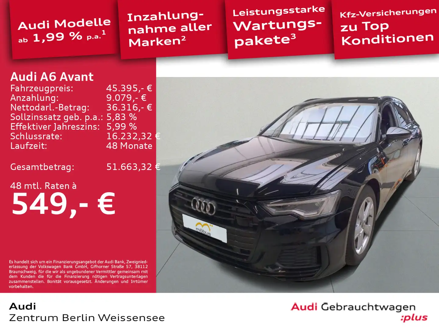 Audi A6 45 TFSI S-TRO*QUA*S-LINE*MATRIX*GJR*RFK Schwarz - 1