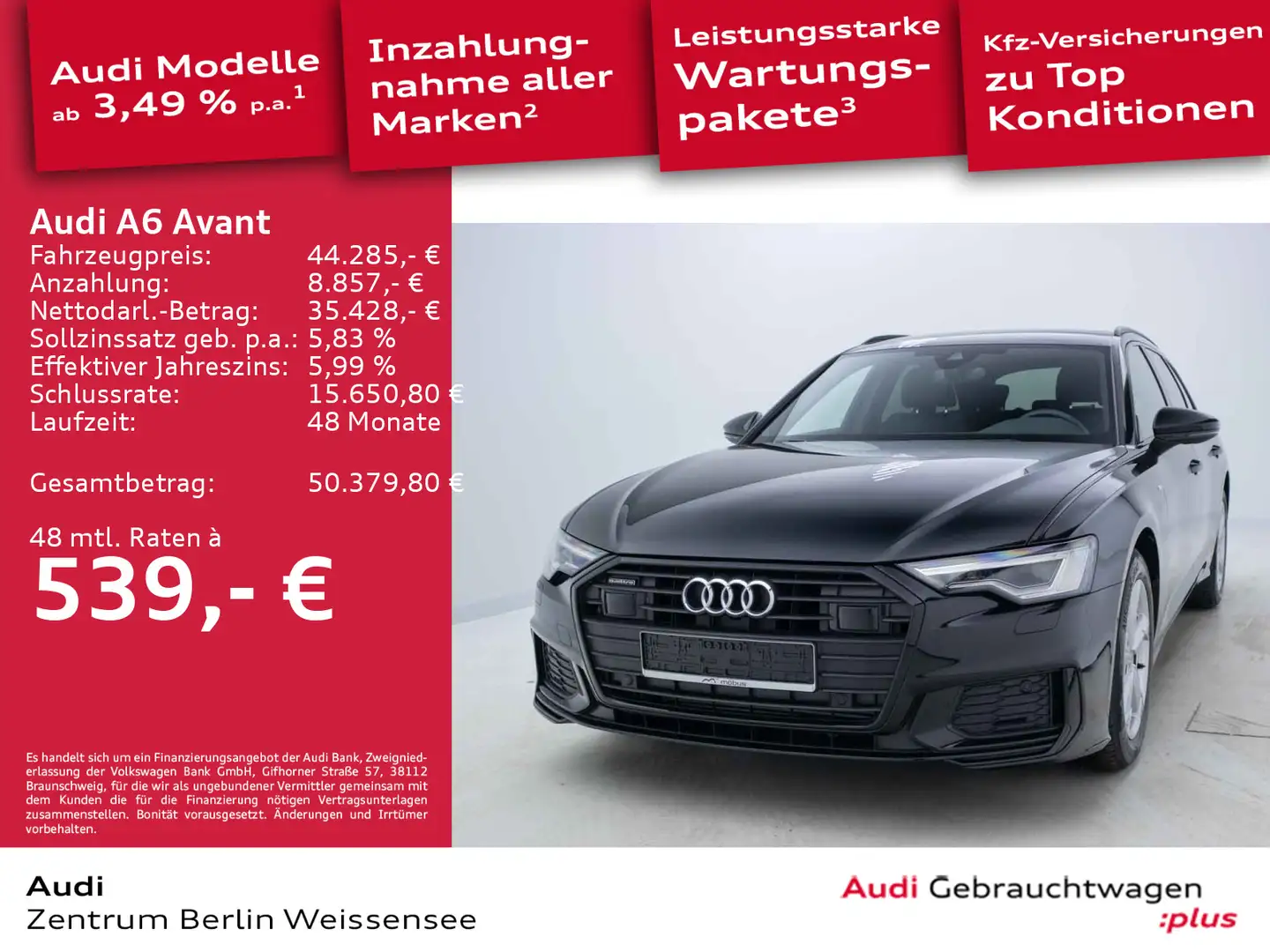 Audi A6 45 TFSI S-TRO*QUA*S-LINE*MATRIX*GJR*RFK Schwarz - 1