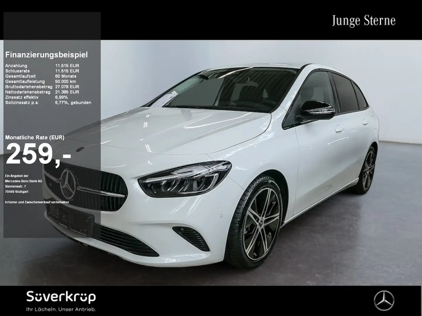 Mercedes-Benz B 200 , NIGHT PROGRESSIVE AHK KAMERA SPUR PDC Weiß - 1