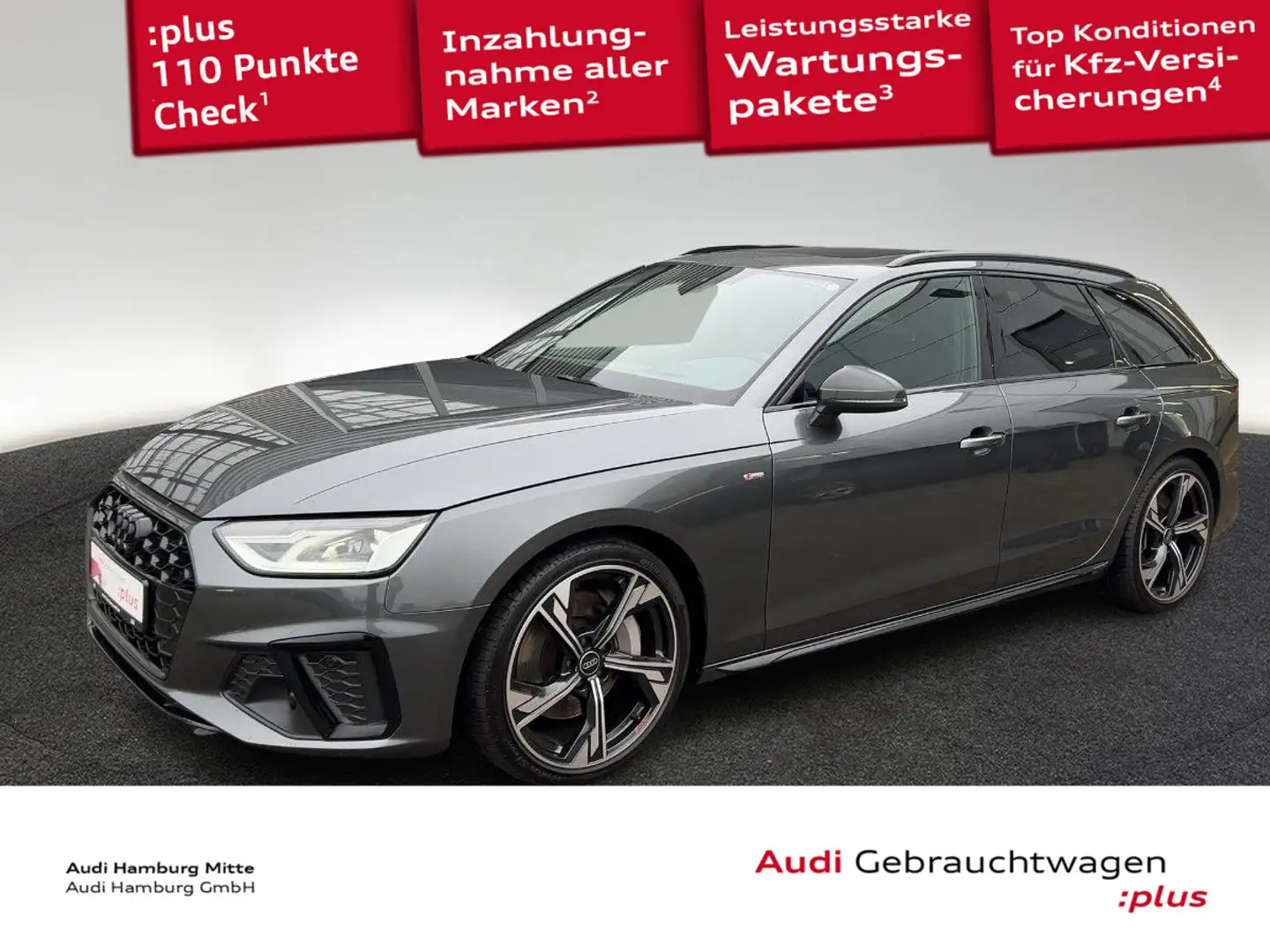Audi A4 45 TFSI S line quattro S tronic Head-Up Grau - 1