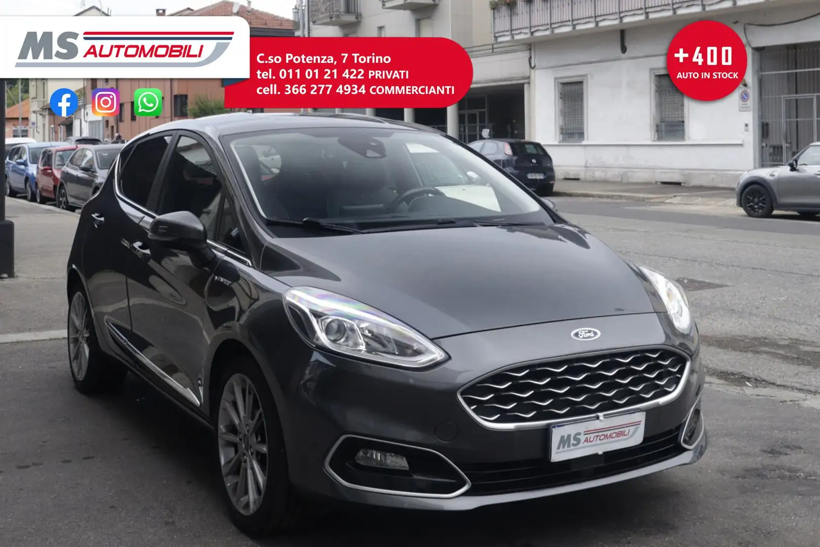 Ford Fiesta Ford Fiesta 1.5 EcoBlue 5 porte Vignale Unicoprop Grigio - 1