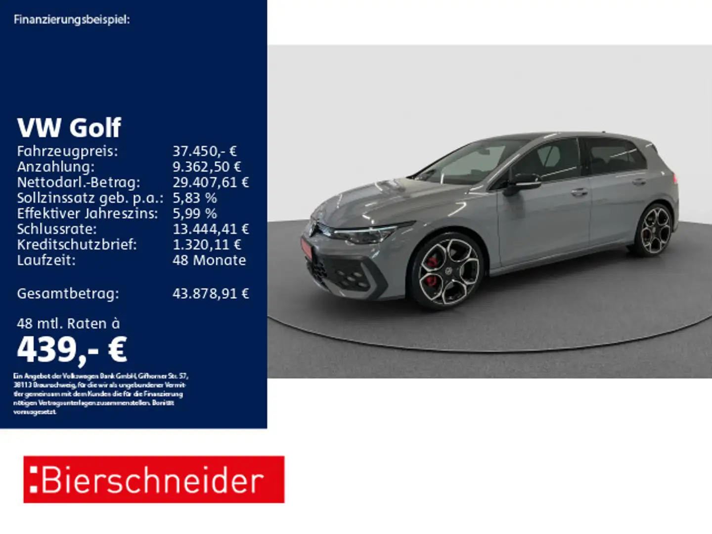 Volkswagen Golf GTI Golf 8 GTI 2.0 TSI DSG Black 19 AHK MATRIX PANO Grau - 1