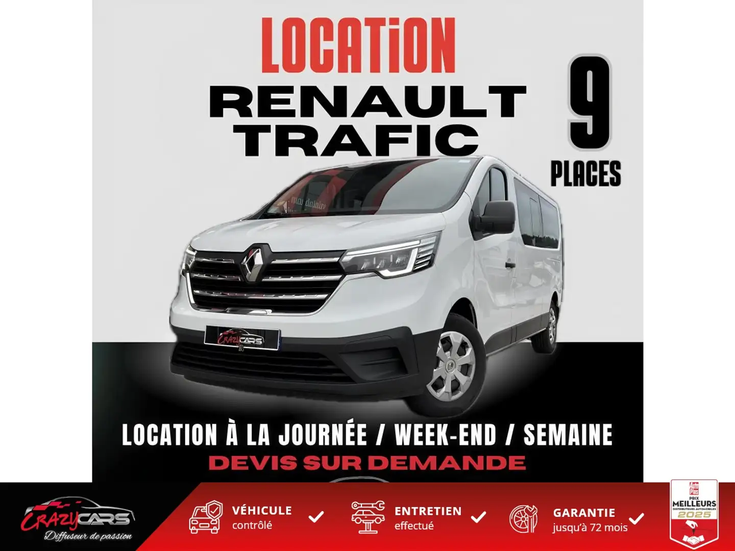 Renault Trafic LOCATION Renault Trafic 9 Places Blanc - 1