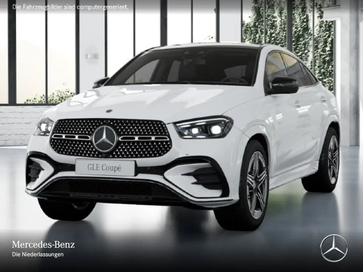 Mercedes-Benz GLE 350 de Coupé 4M AMG+NIGHT+PANO+360+AHK+HUD+9G Weiß - 2