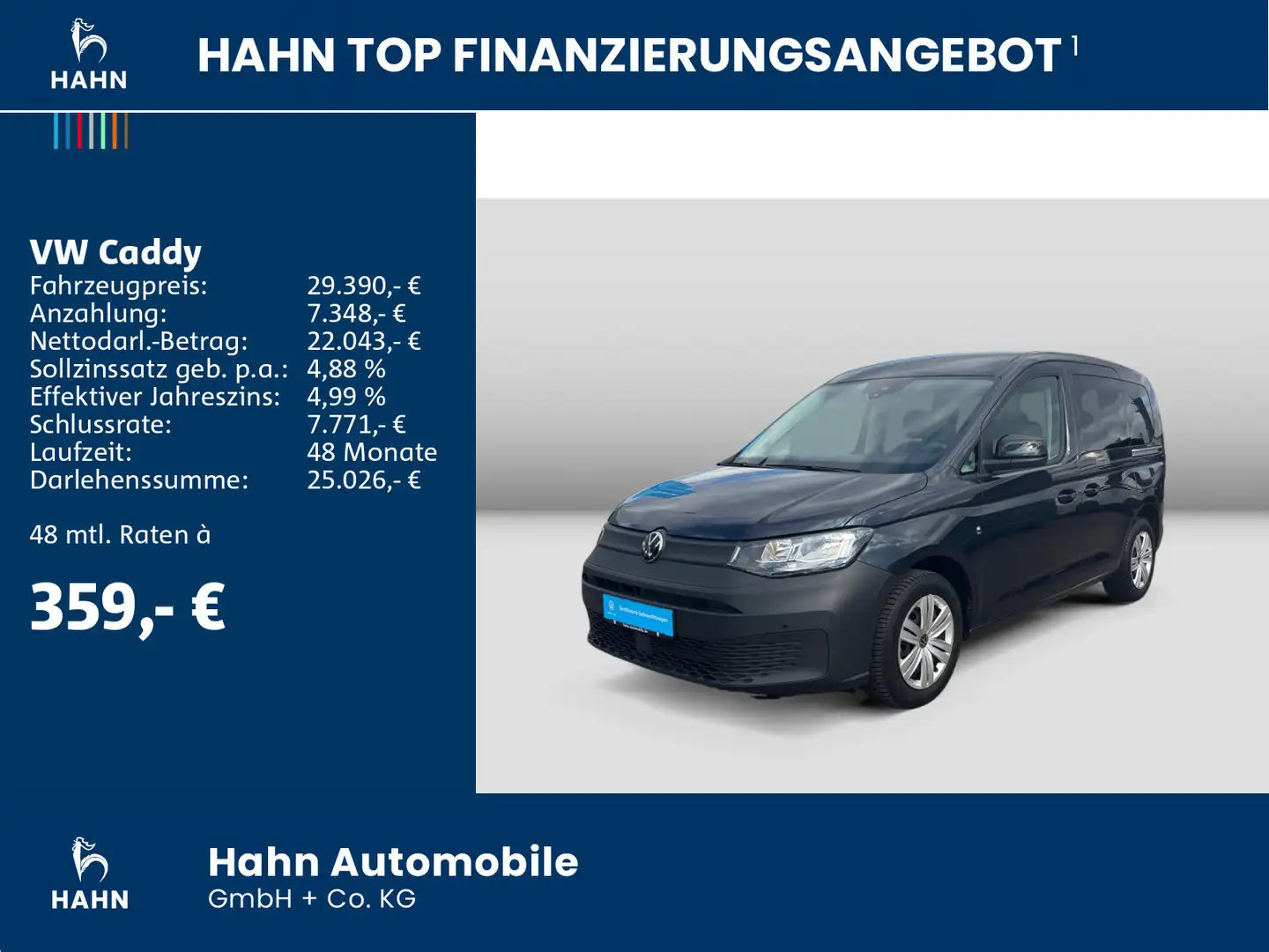 Volkswagen Caddy 5 2,0TDI 90kW AHK AGR EPH FLÜGEL DAG GRA Bleu - 2
