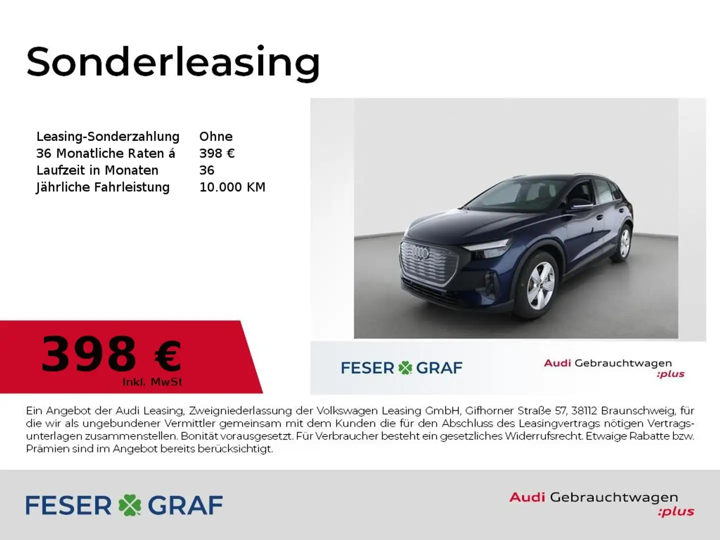 Audi Q4 e-tron 45 e-tron LED/Klima+Komfort/PDC/SHZ/19 Zoll Blau - 1