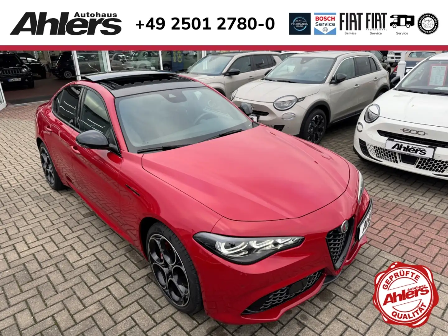 Alfa Romeo Giulia Competizione+SCHIEBEDACH+HARMAN+LEDER+BREMBO+ Rood - 1