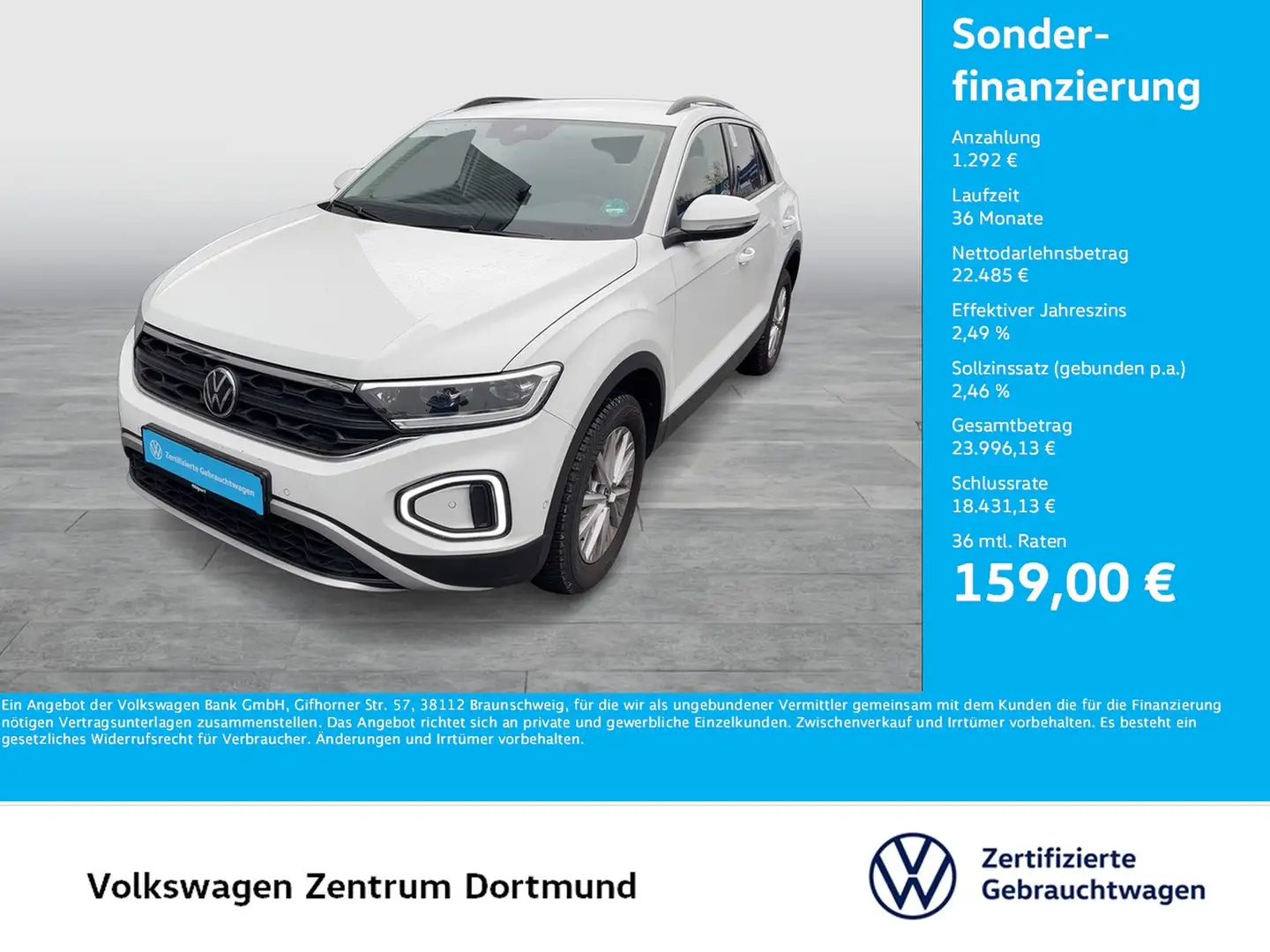Volkswagen T-Roc 1.0 LIFE NAVI ALU CARPLAY SITZHEIZUNG DAB+ Blanc - 1