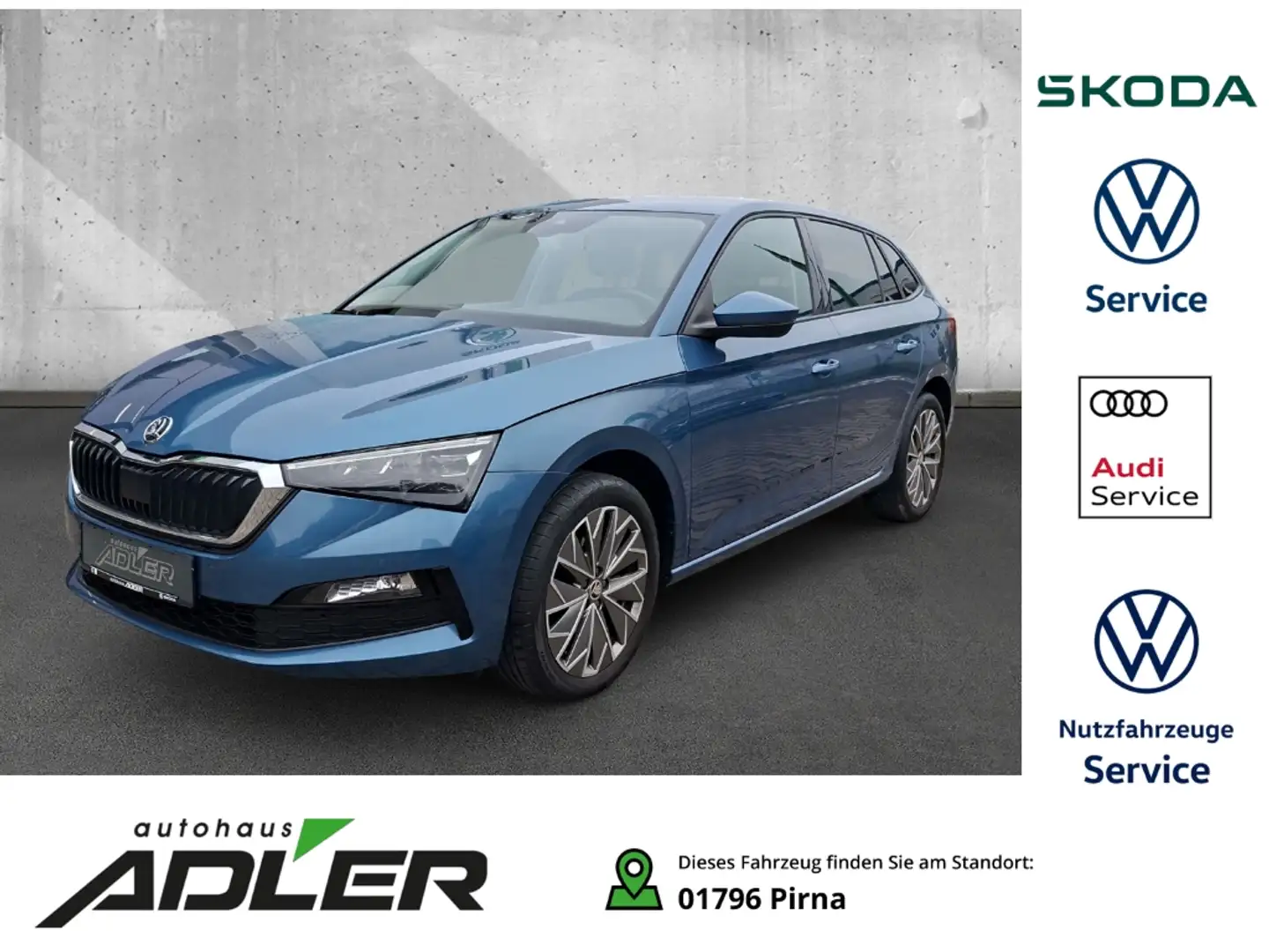 Skoda Scala Clever LED Kurvenlicht Smart link DAB DSG Blauw - 1