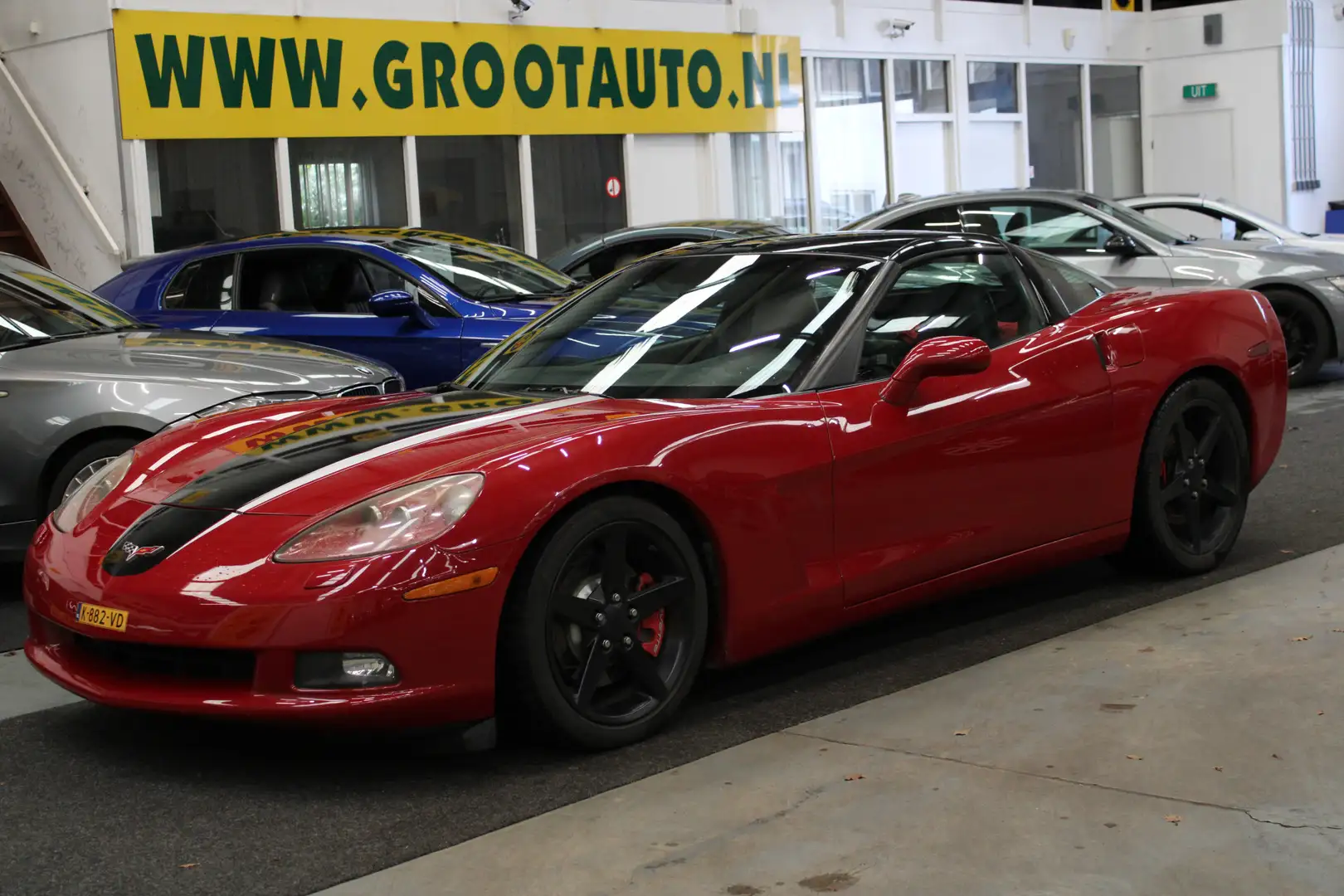 Chevrolet Corvette C6 6.0 Coupé, Automaat T-Roof, Airco, Leder, Stuur Roşu - 1