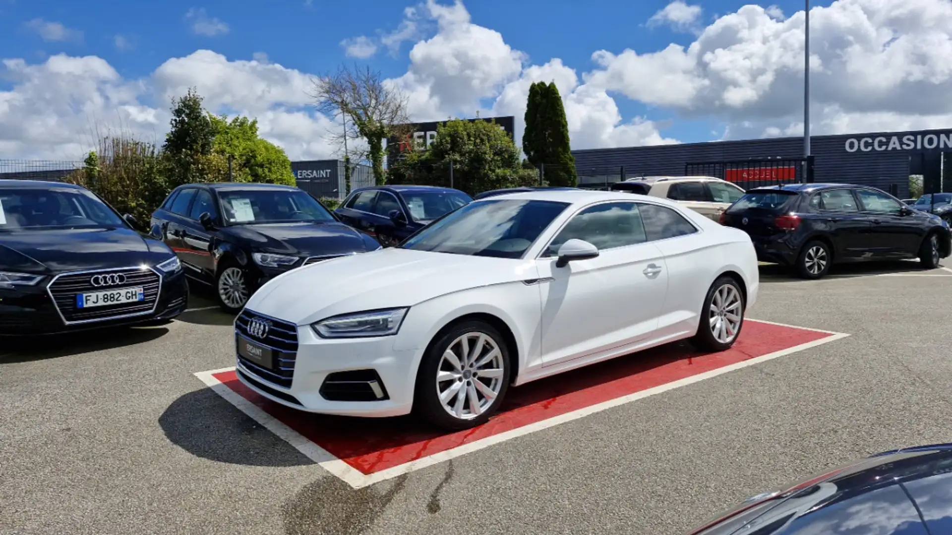 Audi A5 2.0 TFSI 190 S tronic 7 DESIGN Blanc - 1