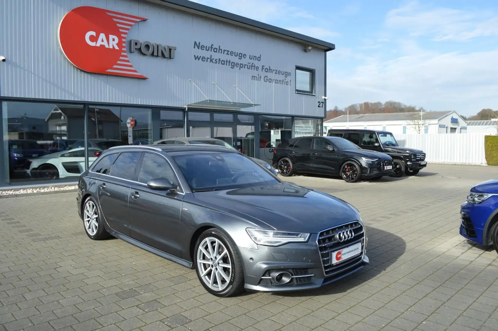 Audi A6 S-Line quat*Matrix*LuftF*HUD*AHK*Navi*Memo* Gris - 1