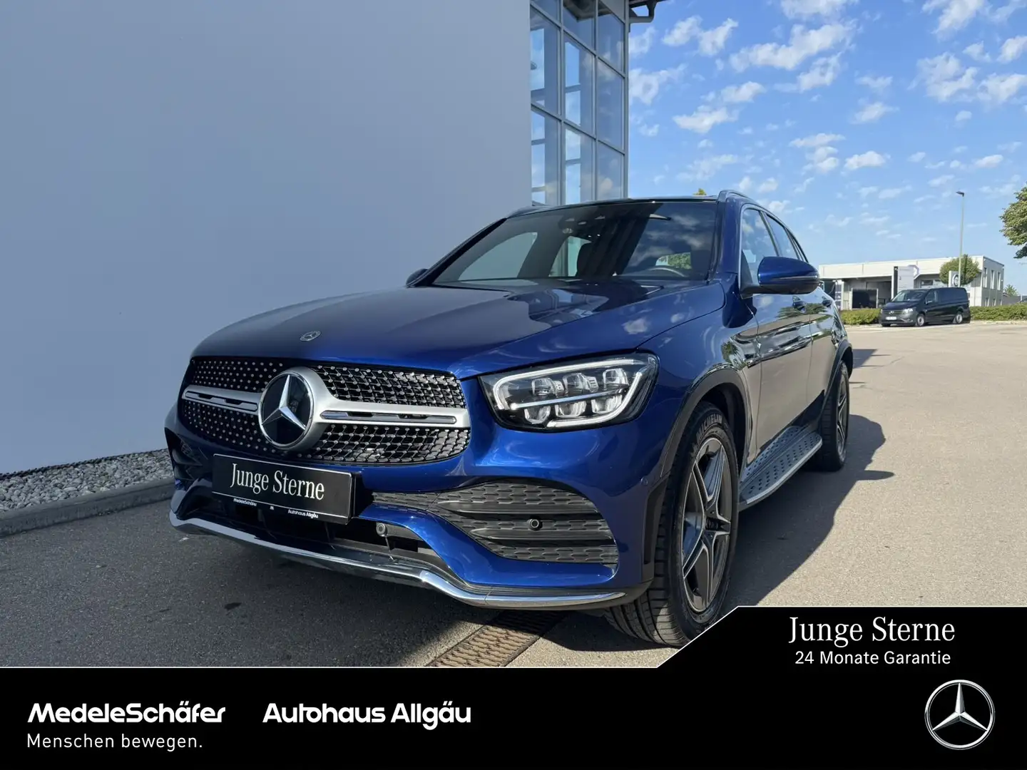 Mercedes-Benz GLC 400 GLC 400 d 4M AMG Dist AHK Pano Sitzklima 360 LED Albastru - 1