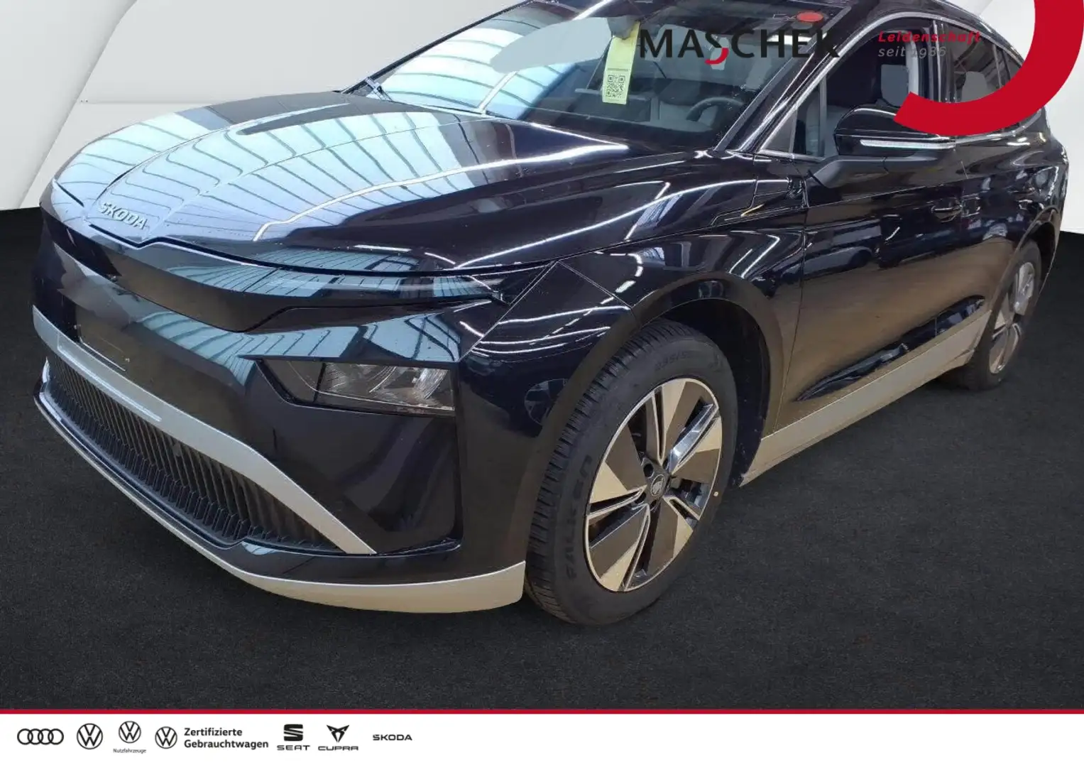 Skoda Enyaq Clever LED Navi AHK RearCam PDC Sitzh AHK W-Pumpe Schwarz - 1