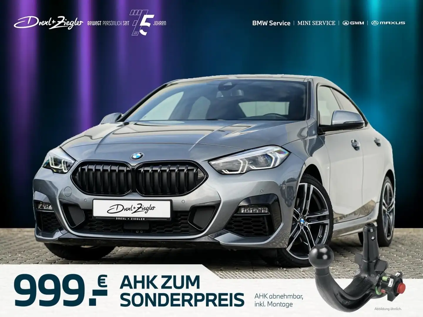 BMW 218 218i Gran Coupe M-Sport 18" PANO KoZg AdLED RFK Gris - 1