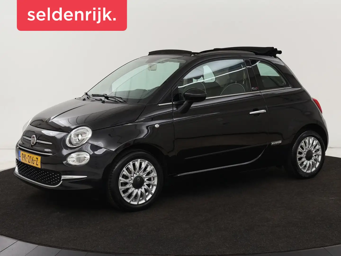 Fiat 500C 0.9 TwinAir Turbo Lounge | Cabrio | Vouwdak | Bleu Noir - 1