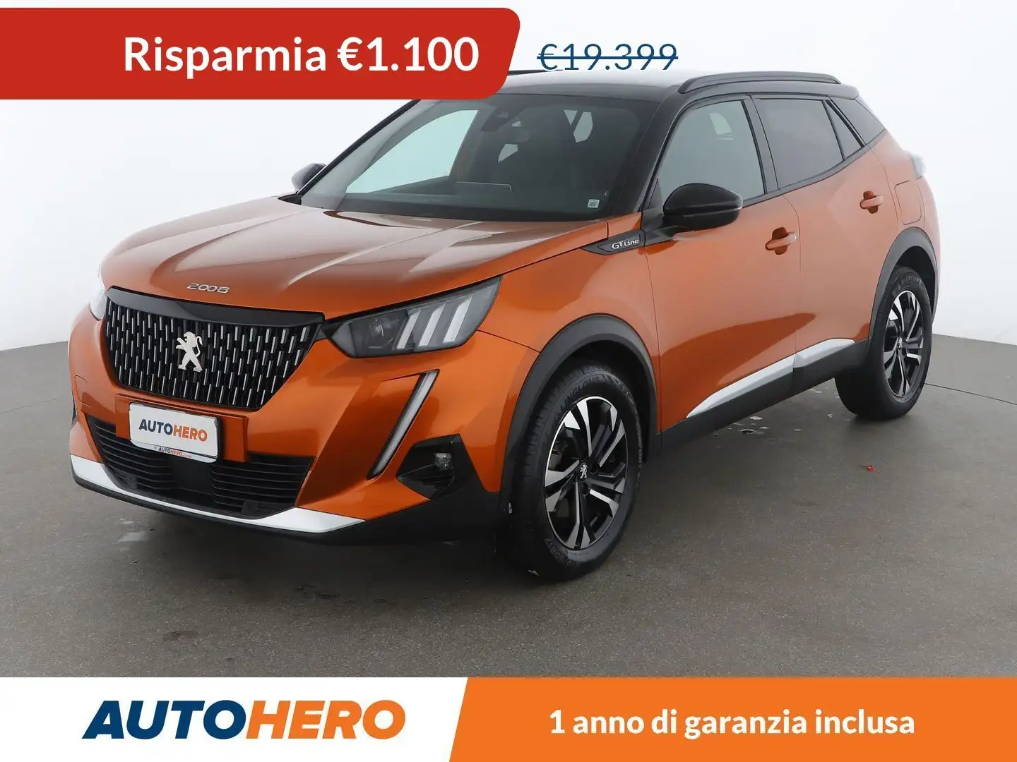 Peugeot 2008 1.5 Blue-HDi GT Line  130 CV EAT8 Arancione - 1