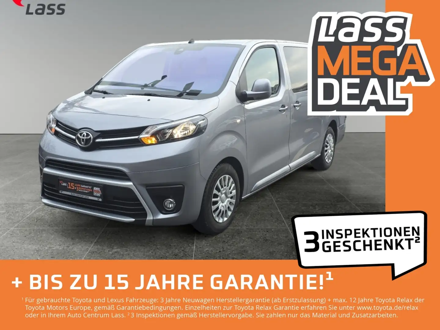 Toyota Proace Verso 2.0 Shuttle L2 9-Sitzer+Klima+Sitzhz Argent - 1