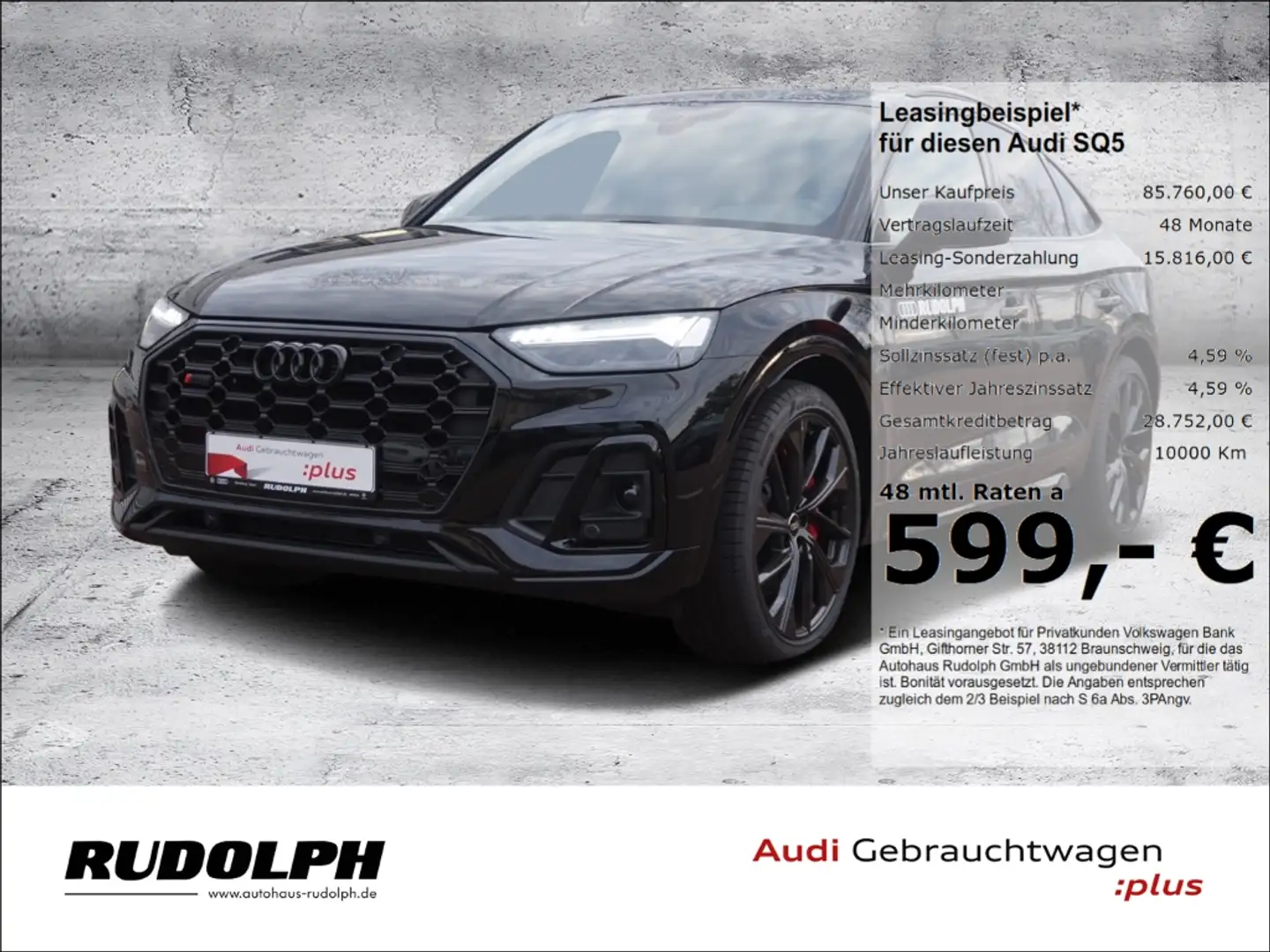 Audi SQ5 Sportback TDI STHZG MATRIX AHK 21'' MEMORY LUFTF Schwarz - 1