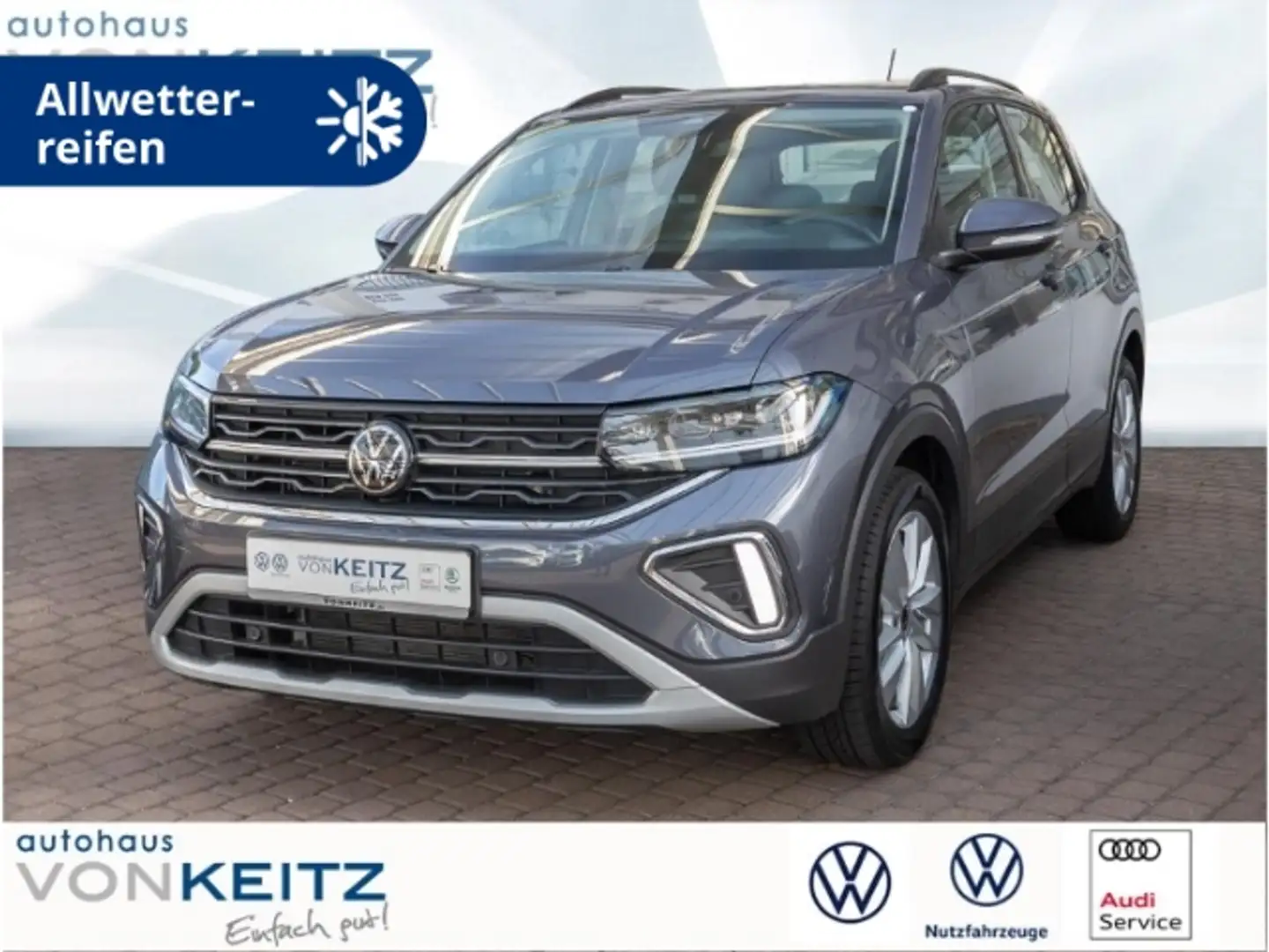Volkswagen T-Cross 1.0 TSI Life +RFK+ALLW+NAVI+MATRIX+KLIMA+ Grau - 1