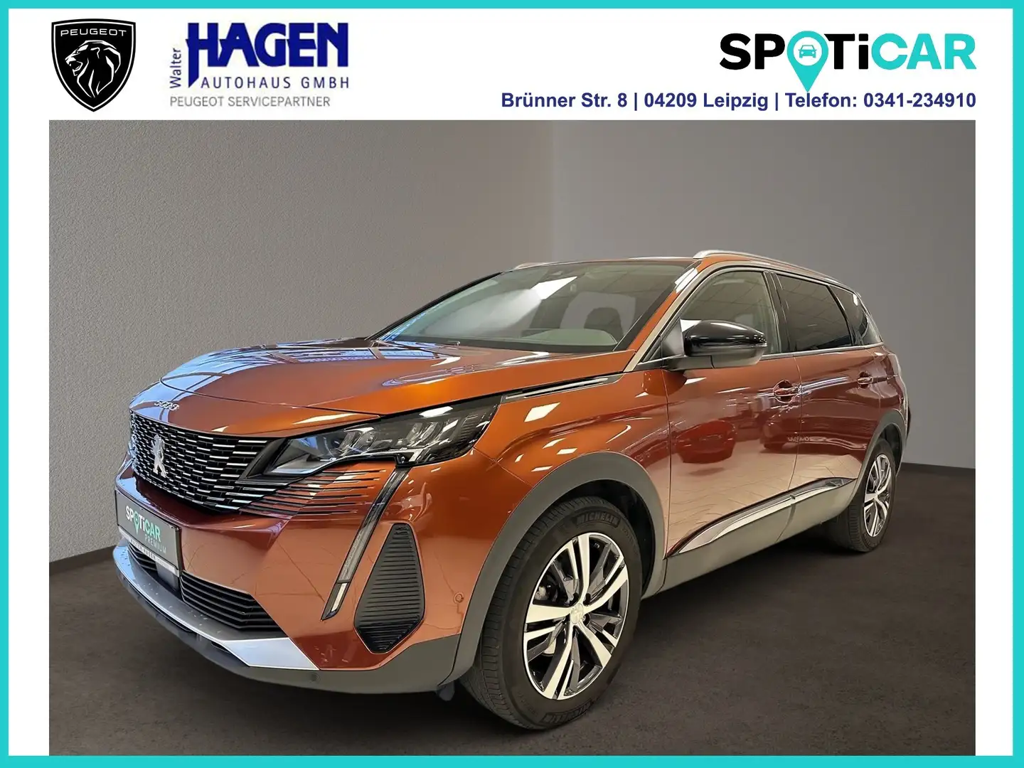Peugeot 5008 Allure Pack 1.2 130 EAT8 PT PDC/RFK/SHZ/LED/NAVI Brun - 1