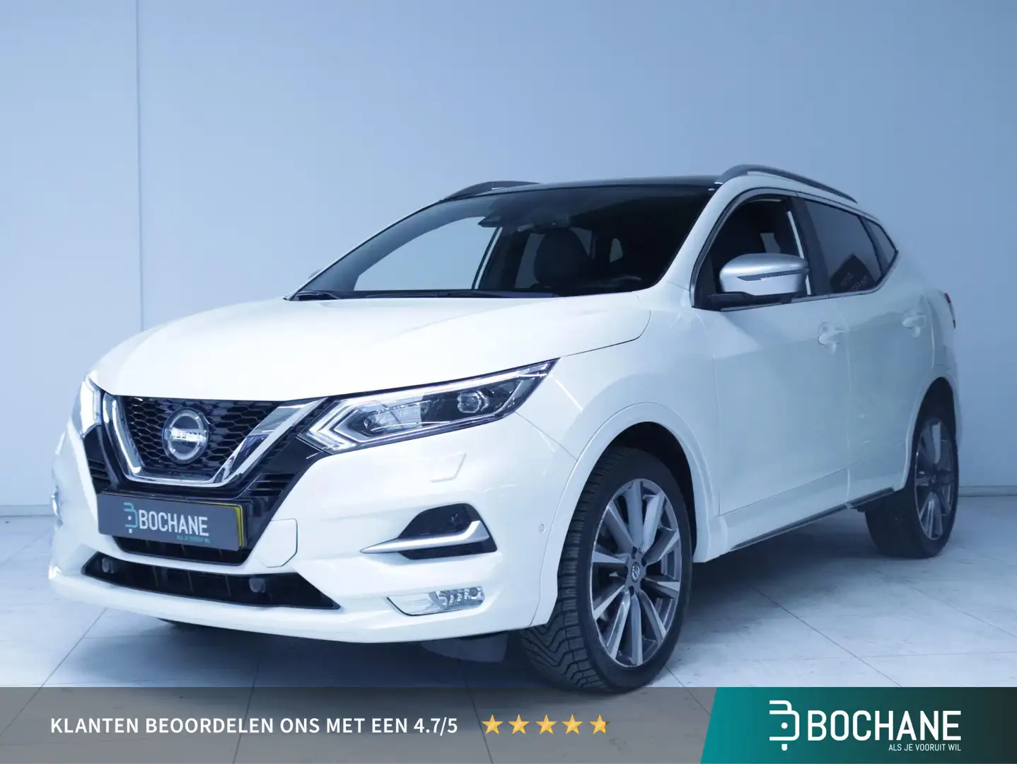 Nissan Qashqai 1.3 DIG-T 140 Tekna + | Leder | Panoramadak | 360 Bianco - 1