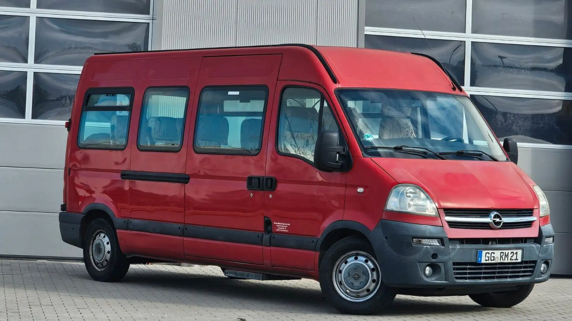 Opel Movano 12 Sitzer Klima EFH mit Rampe Rot - 1