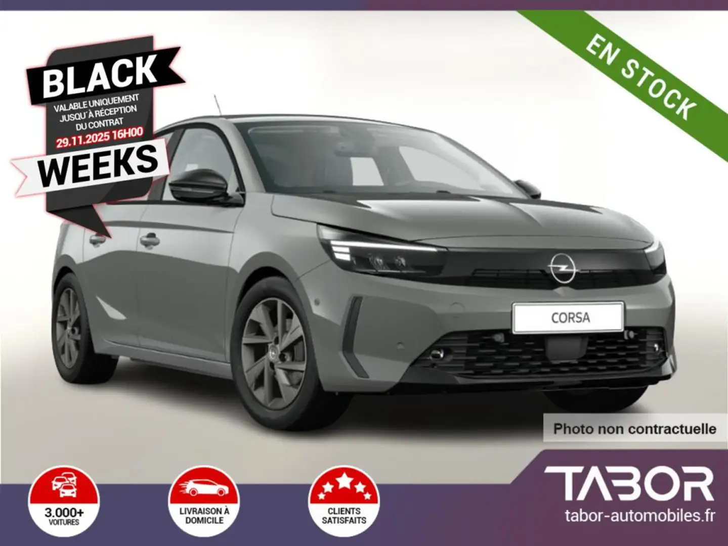 Opel Corsa 1.2 Turbo 100 parking avant 16p Cam Grigio - 1