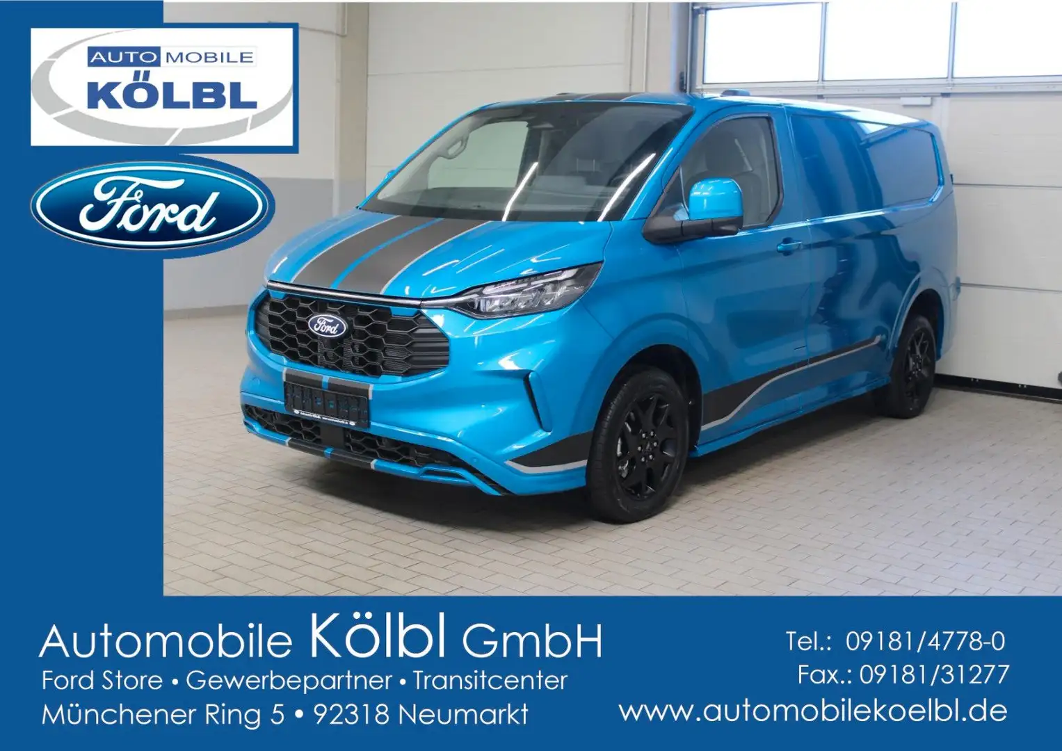Ford Transit Custom Kasten Sport 320L1 Auto. Allrad Bleu - 1