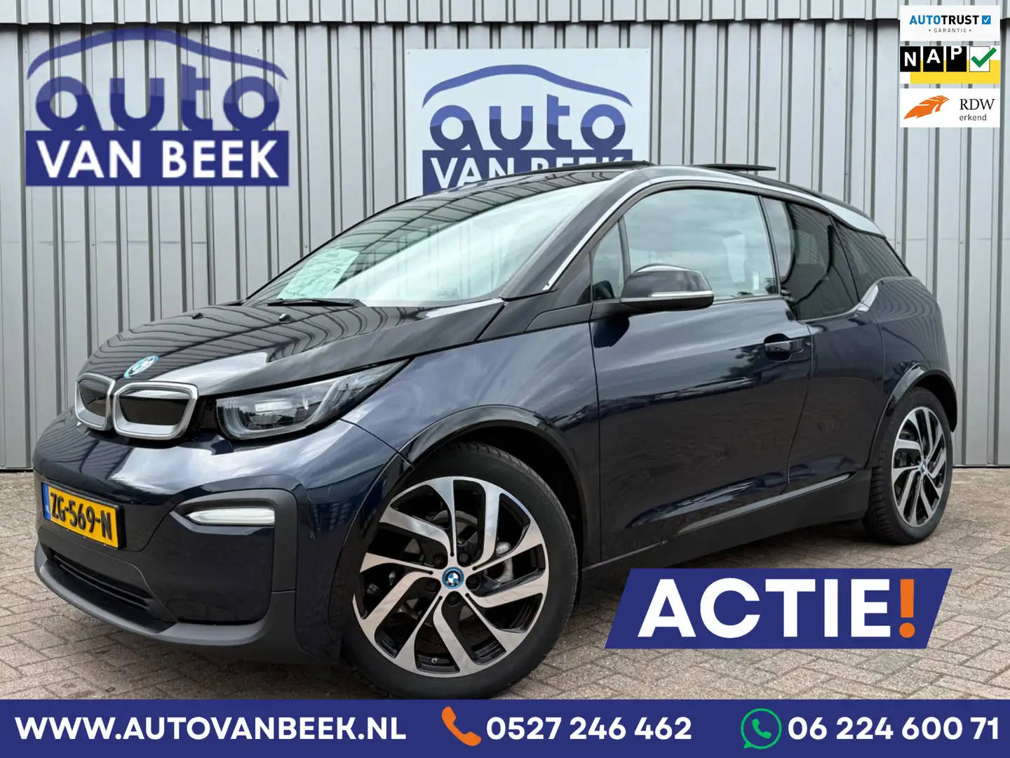 BMW i3 42 kWh|Pano|Snelladen|Incl. BTW|NAP Blauw - 1