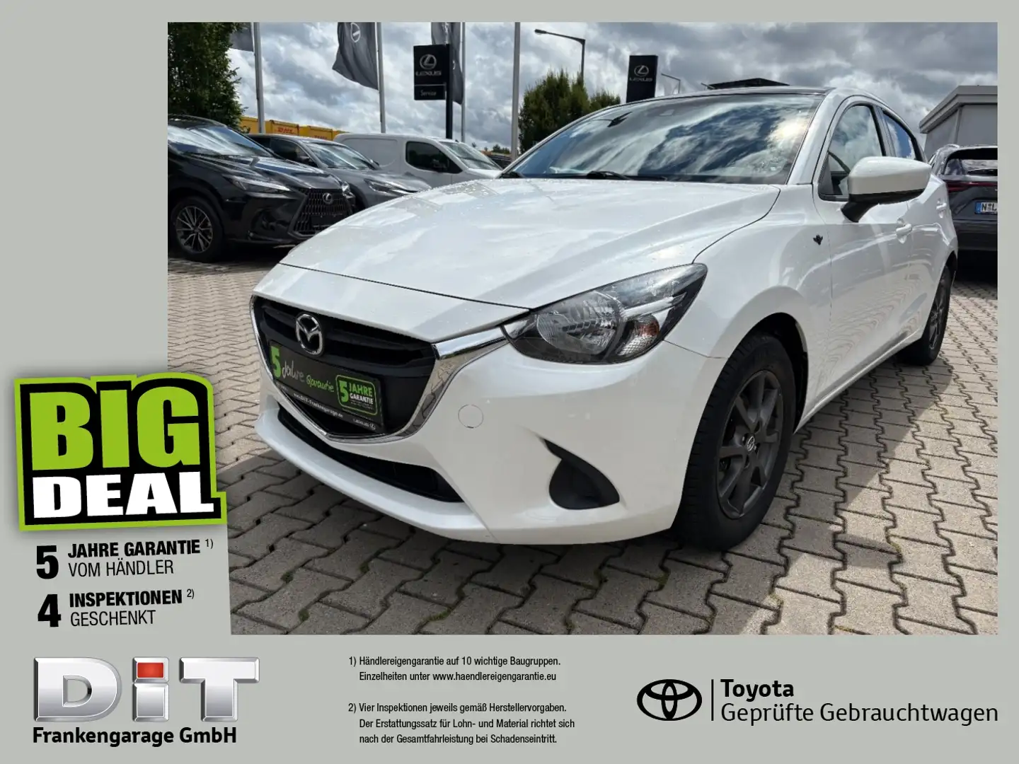 Mazda 2 1.5 SKYACTIV-G 75 Signature+ PDC, 8-fach, BT White - 1