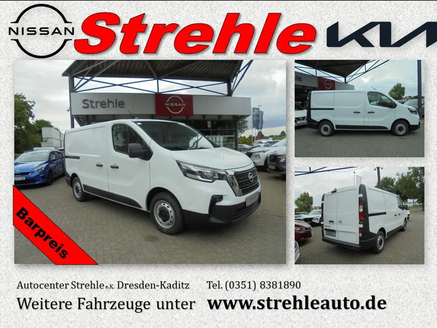Nissan Primastar Kasten N-Connecta L1H1 dci130 3,0t 6MT Navi LRB Weiß - 1