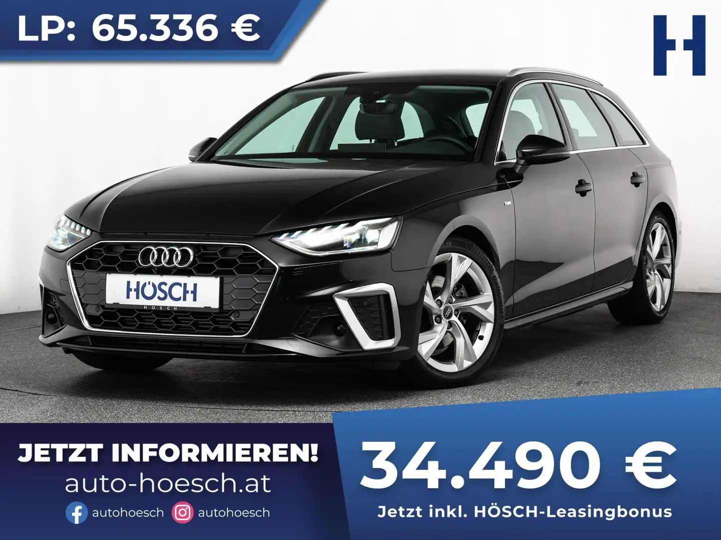 Audi A4 Avant 35 TFSI S-LINE ASSISTENZ LEDER WIE NEU AKTI Schwarz - 1