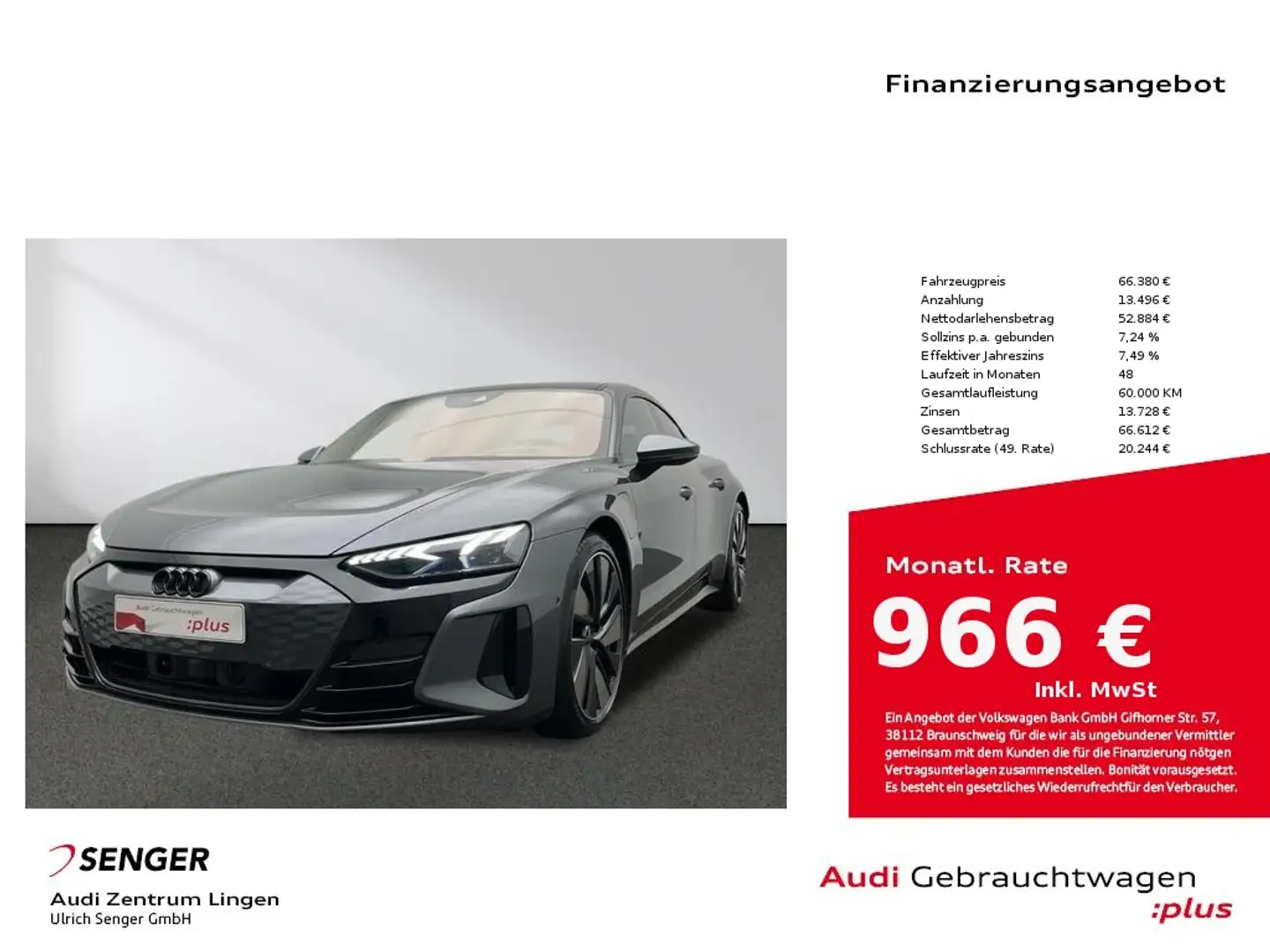 Audi RS e-tron GT Matrix Panorama B&O Allradlenkung Grau - 1