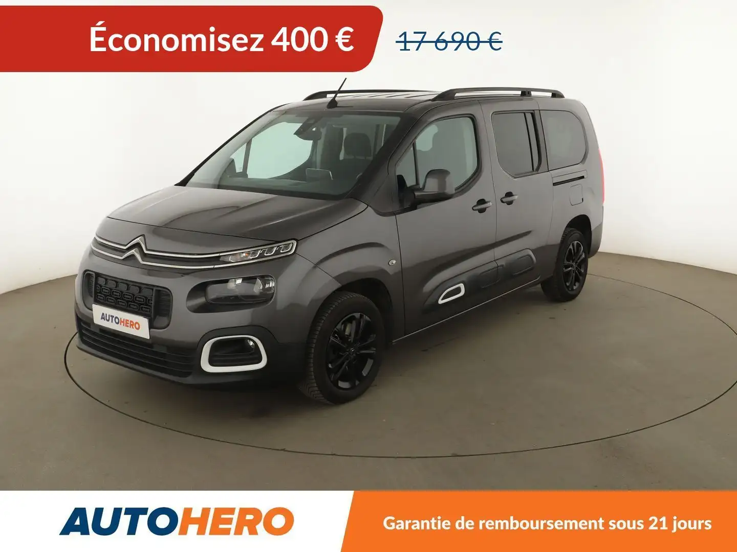 Citroen Berlingo Multispace Taille XL 1.5 Blue-HDi Feel BV6 Gris - 1