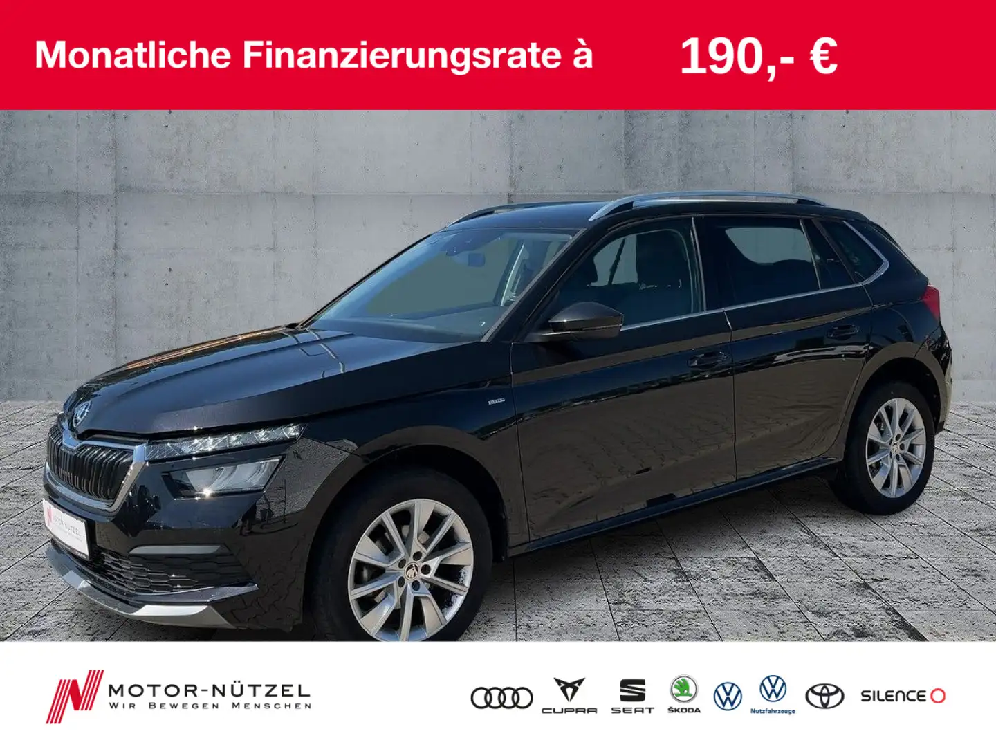 Skoda Kamiq 1.0 TSI CLEVER LED+APP+GRA+SHZ+PDC+AHK+DAB Negro - 1