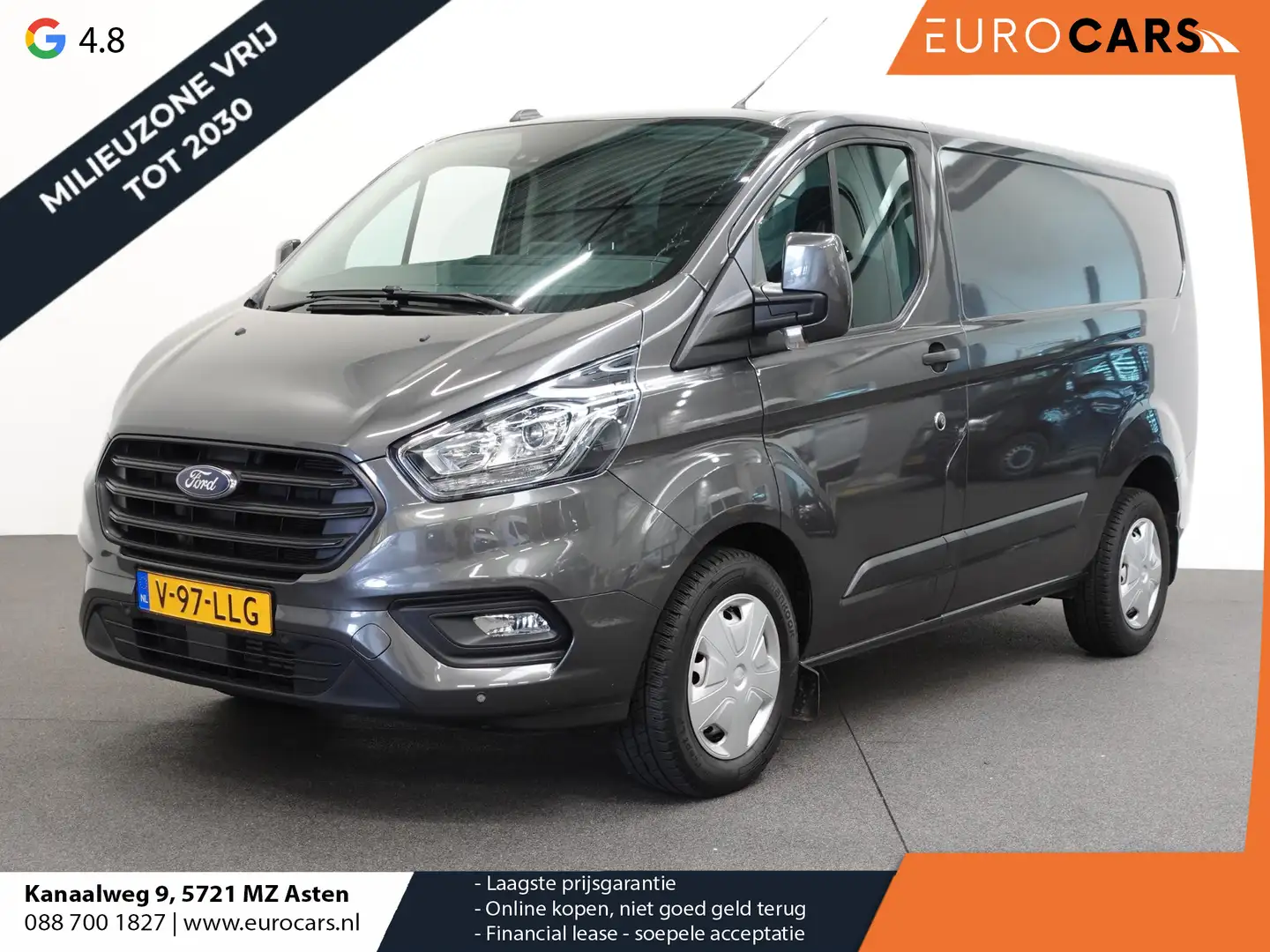 Ford Transit Custom 130pk Automaat L1H1 Trend Trekhaak Navigatie Camer Grijs - 1