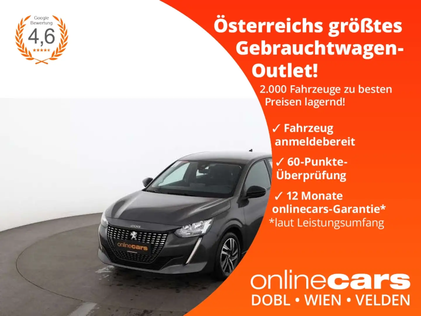 Peugeot 208 1.2 PureTech Active NAVI TEMPOMAT PARKHILFE Grau - 1