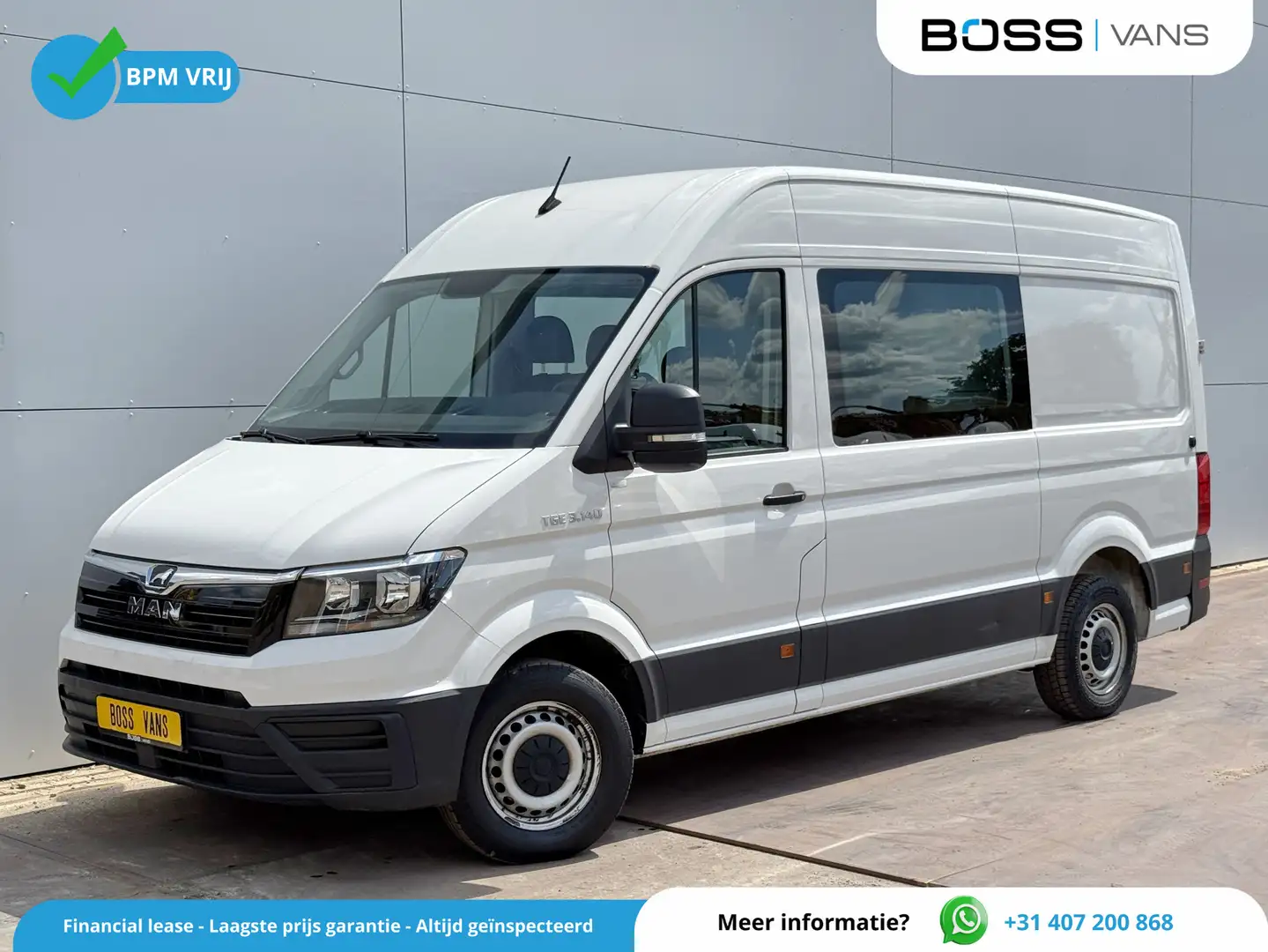 MAN TGE 3.140 2.0 TDI L3H3 Dubbele Cabine 7 Stoelen Airco Beyaz - 1