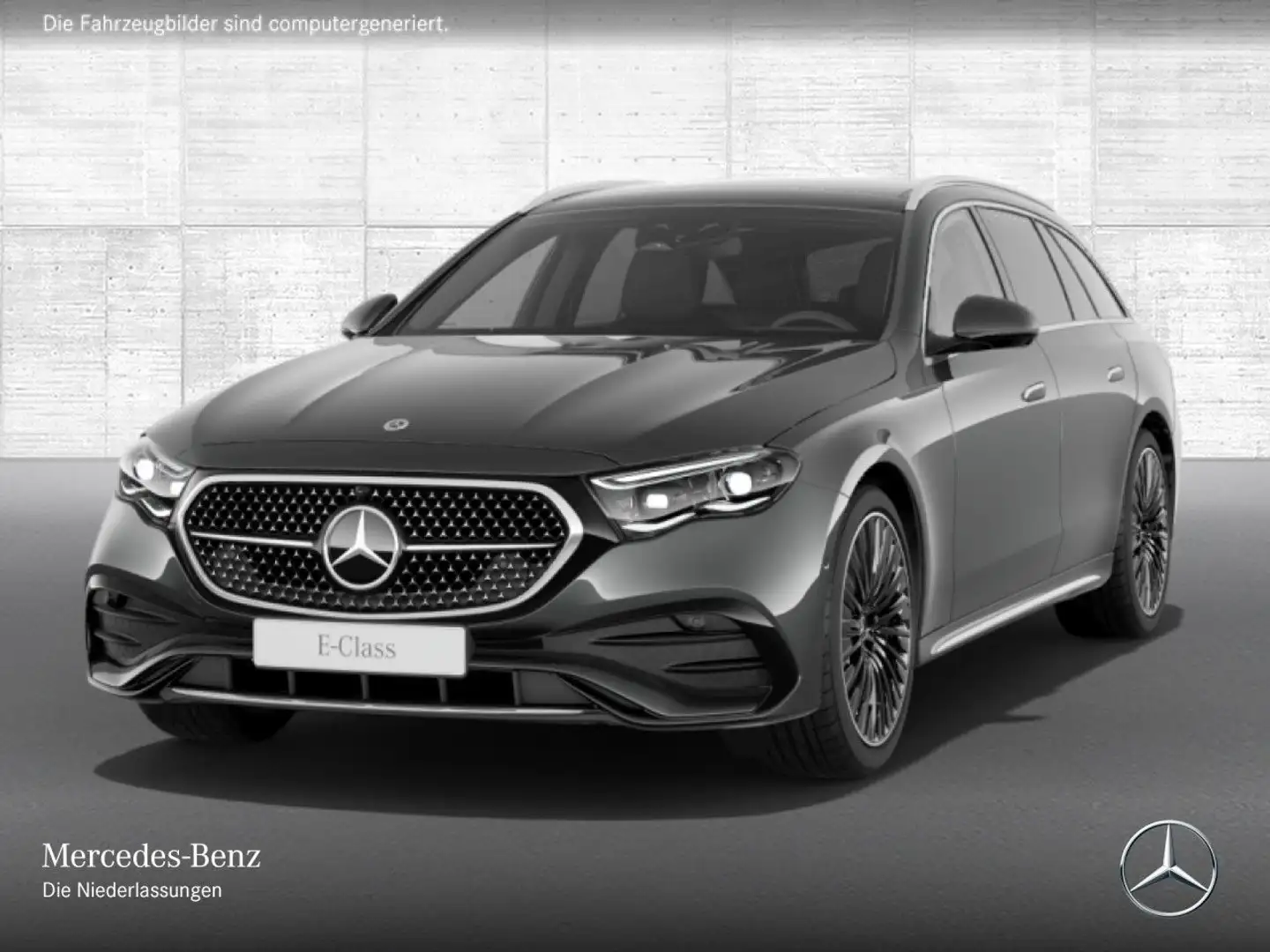 Mercedes-Benz E 220 d T AMG Fahrass 360° Stdhzg Pano Burmester Grau - 2