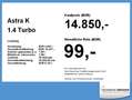 Opel Astra K 1.4 Turbo W-Paket*PDC*KAM*DAB* Azul - thumbnail 3