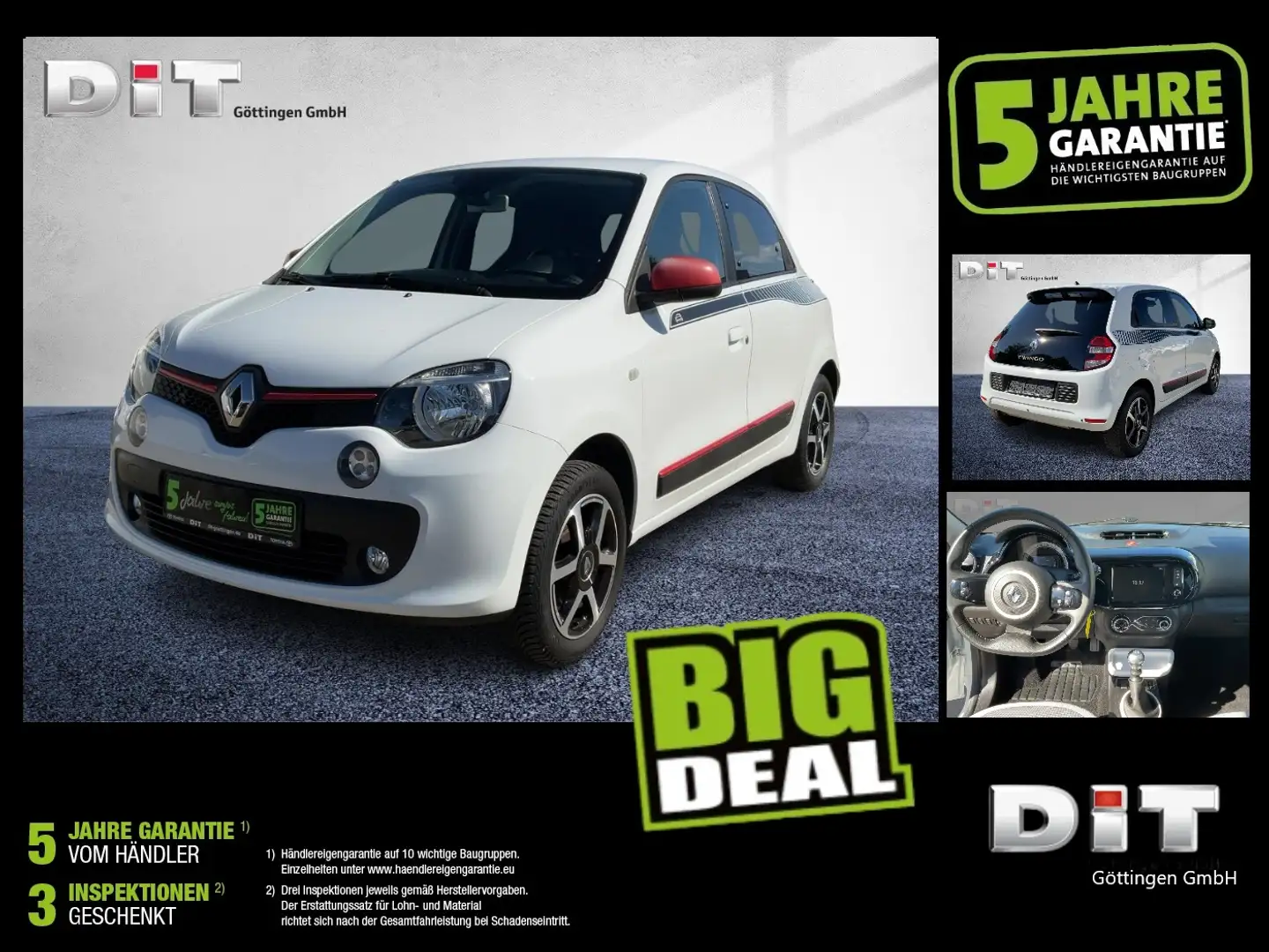 Renault Twingo 0.9 TCe 90 ENERGY Intens KlimaA+LM+SpurW Weiß - 1