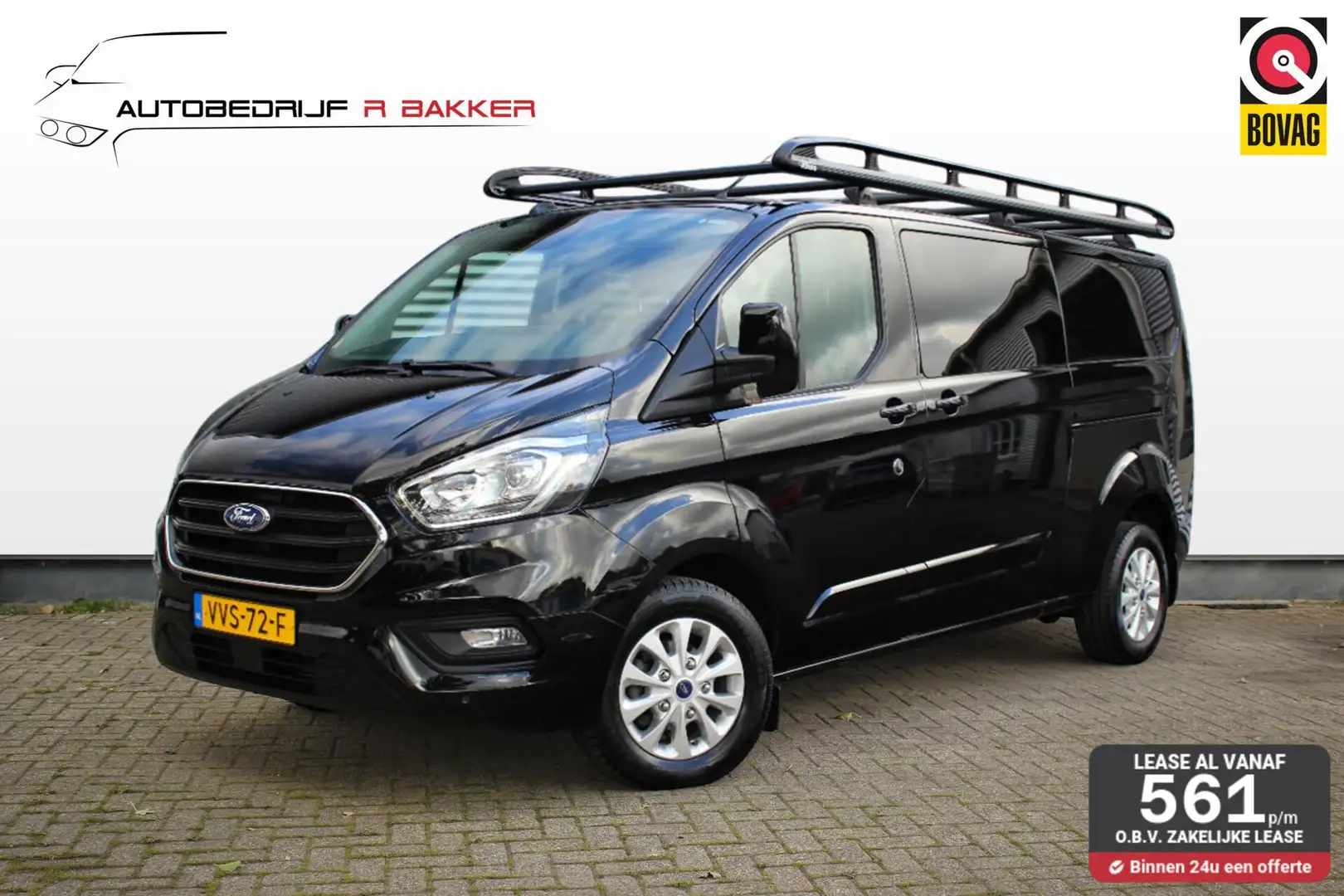 Ford Transit Custom 300 2.0 TDCI L2H1 Limited DC // Dubbele cabine | 2 Zwart - 1