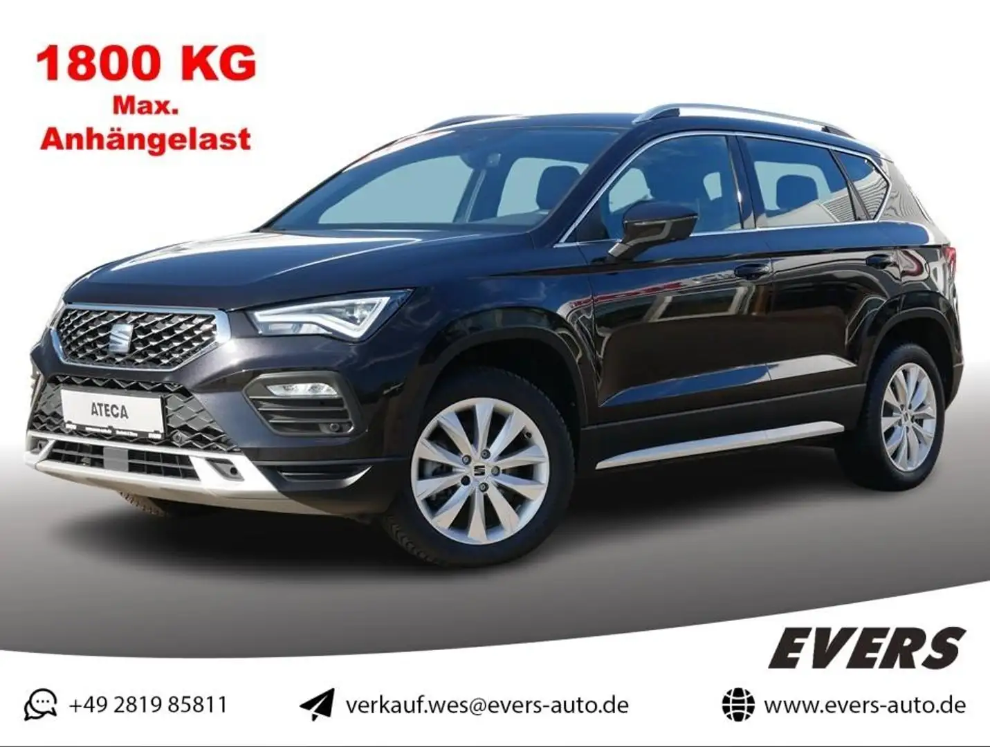 SEAT Ateca 2.0 TDI DSG X-PERIENCE AHK+NAVI+LED+ACC Schwarz - 1