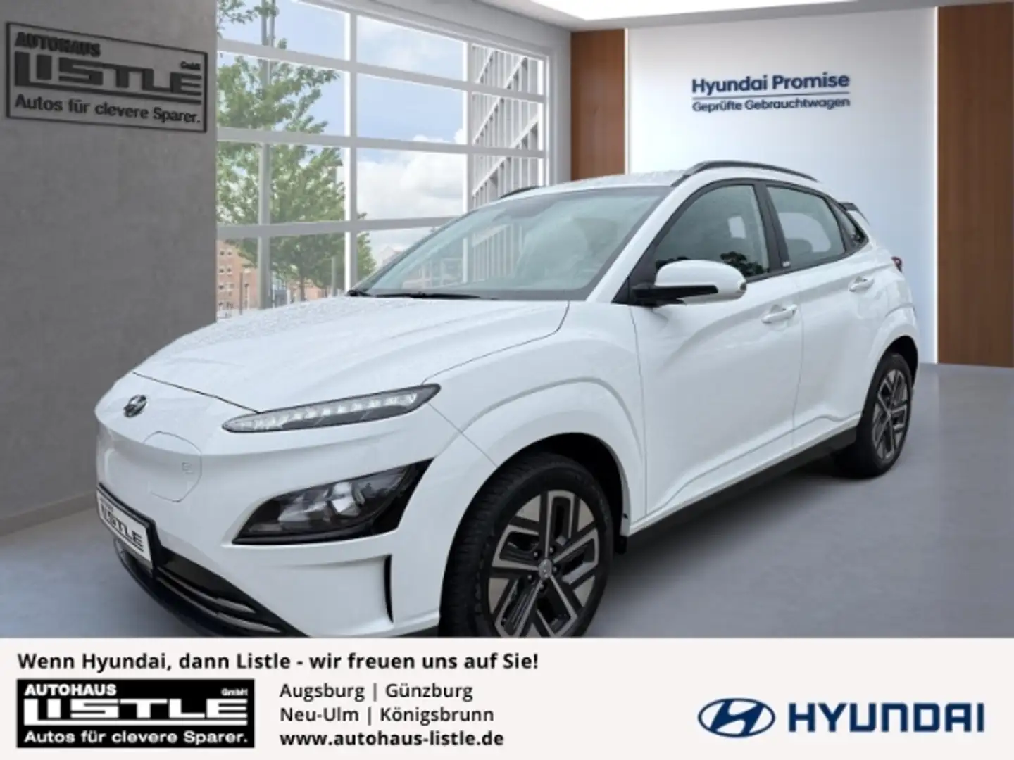 Hyundai KONA Basis Elektro 2WD Apple CarPlay Android Auto Klima Weiß - 1