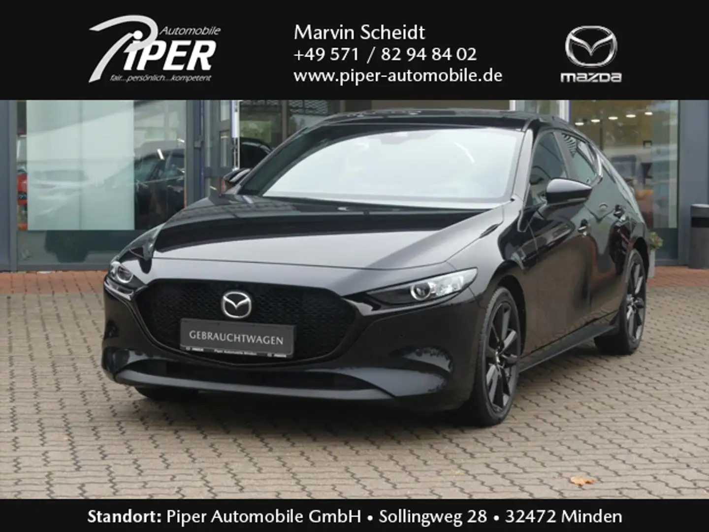 Mazda 3 SKYACTIV-X 2.0 M Hybrid 6AG AL-SELECTION PRE-P A18 Schwarz - 1